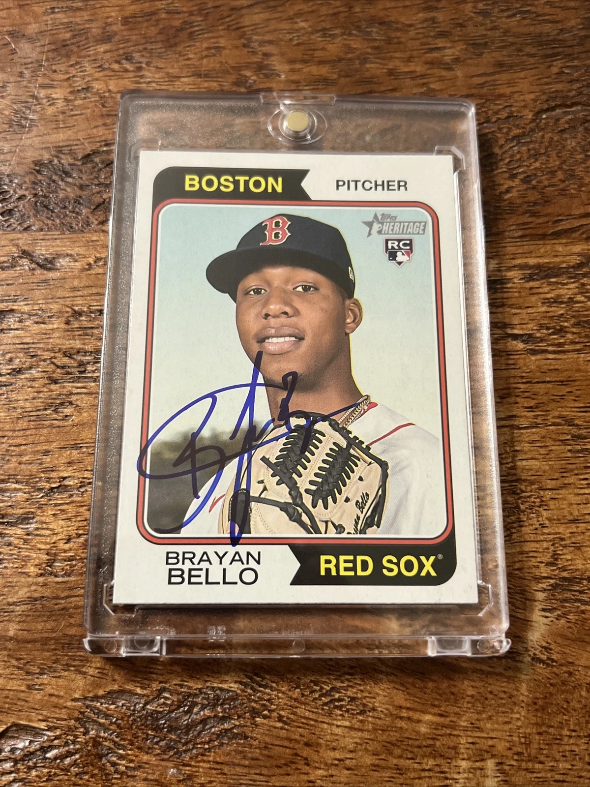 Brayan Bello IP Signed Topps Heritage RC Card Psa Dna Coa Autographed Red Sox