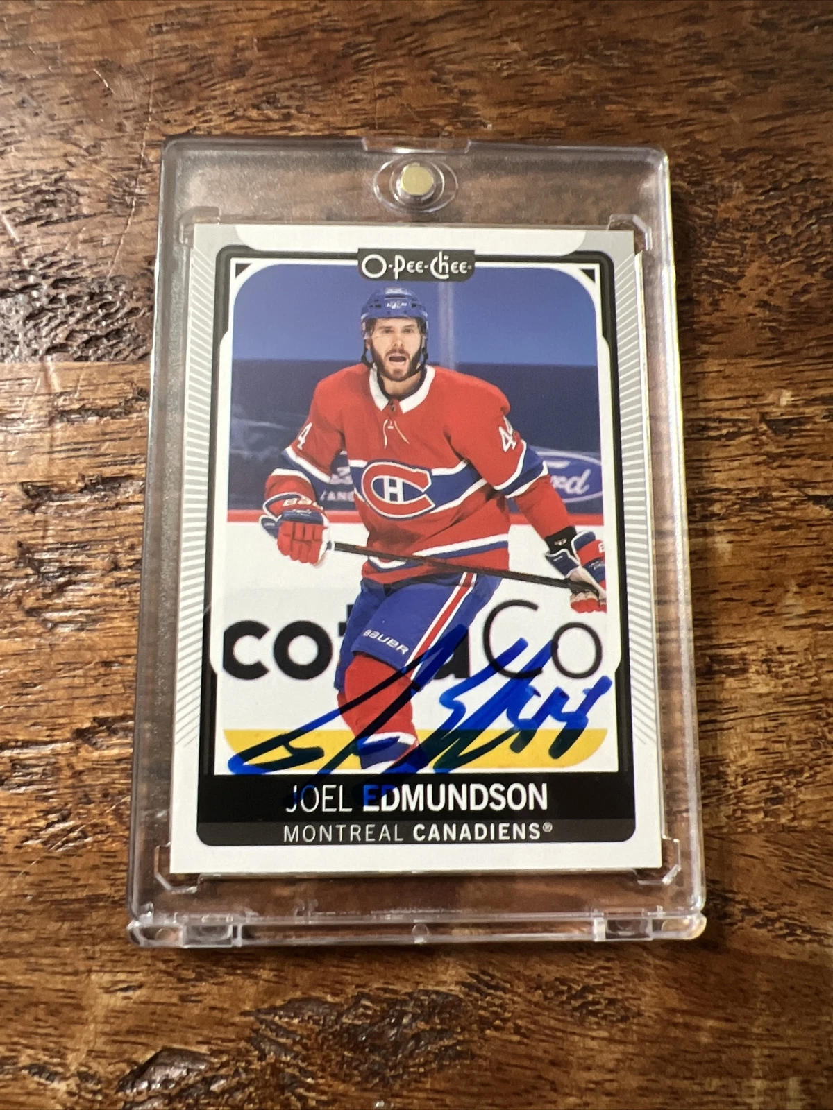 Joel Edmundson IP Signed O Pee Chee Card Psa Dna Coa Autographed Canadiens