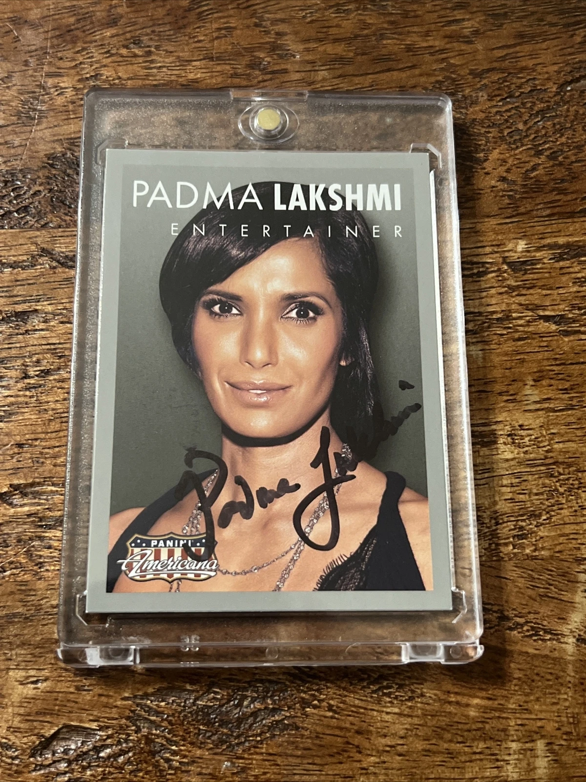 Padma Lakshmi IP Signed Panini Americana Card PSA DNA Coa Autographed Top Chef
