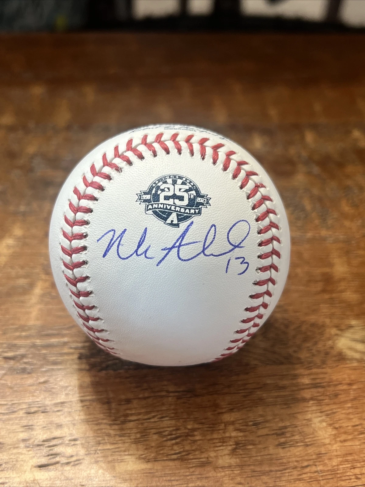Nick Ahmed Signed Diamondbacks 25th Anniversary Baseball PSA DNA Coa Autographed