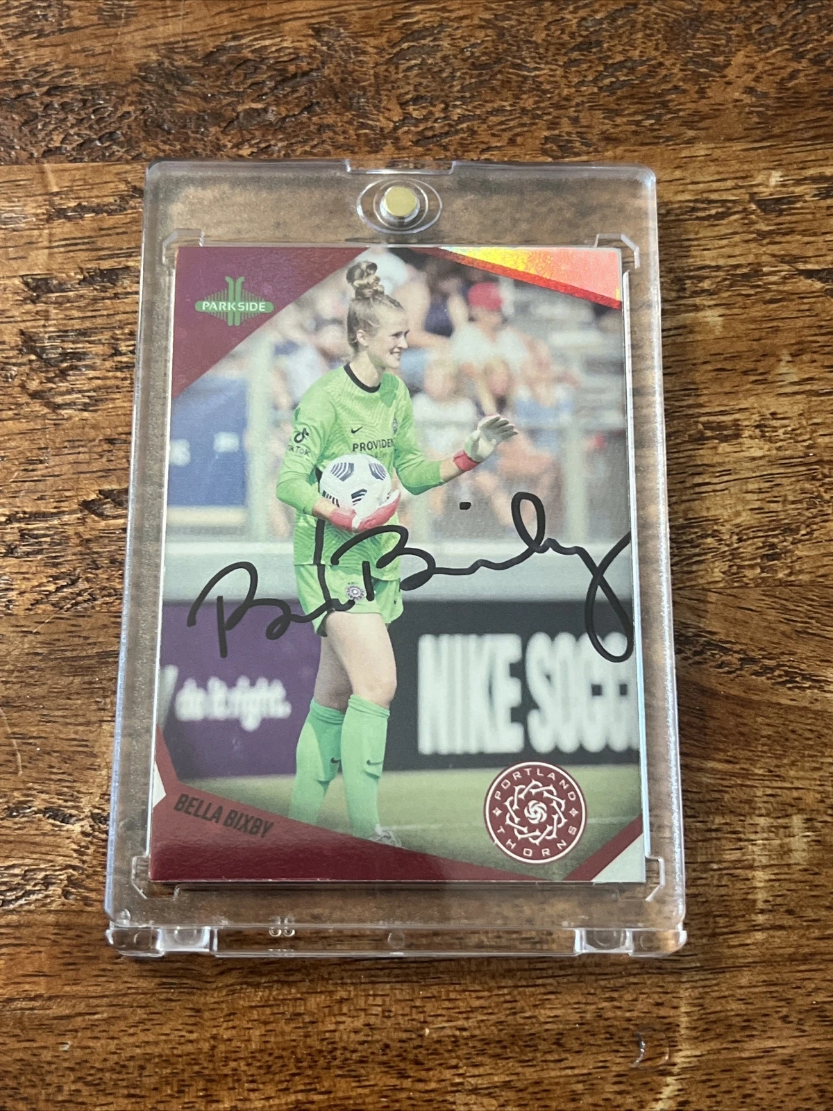 Bella Bixby IP Signed Parkside Card JSA Coa Autographed Portland Thorns Soccer