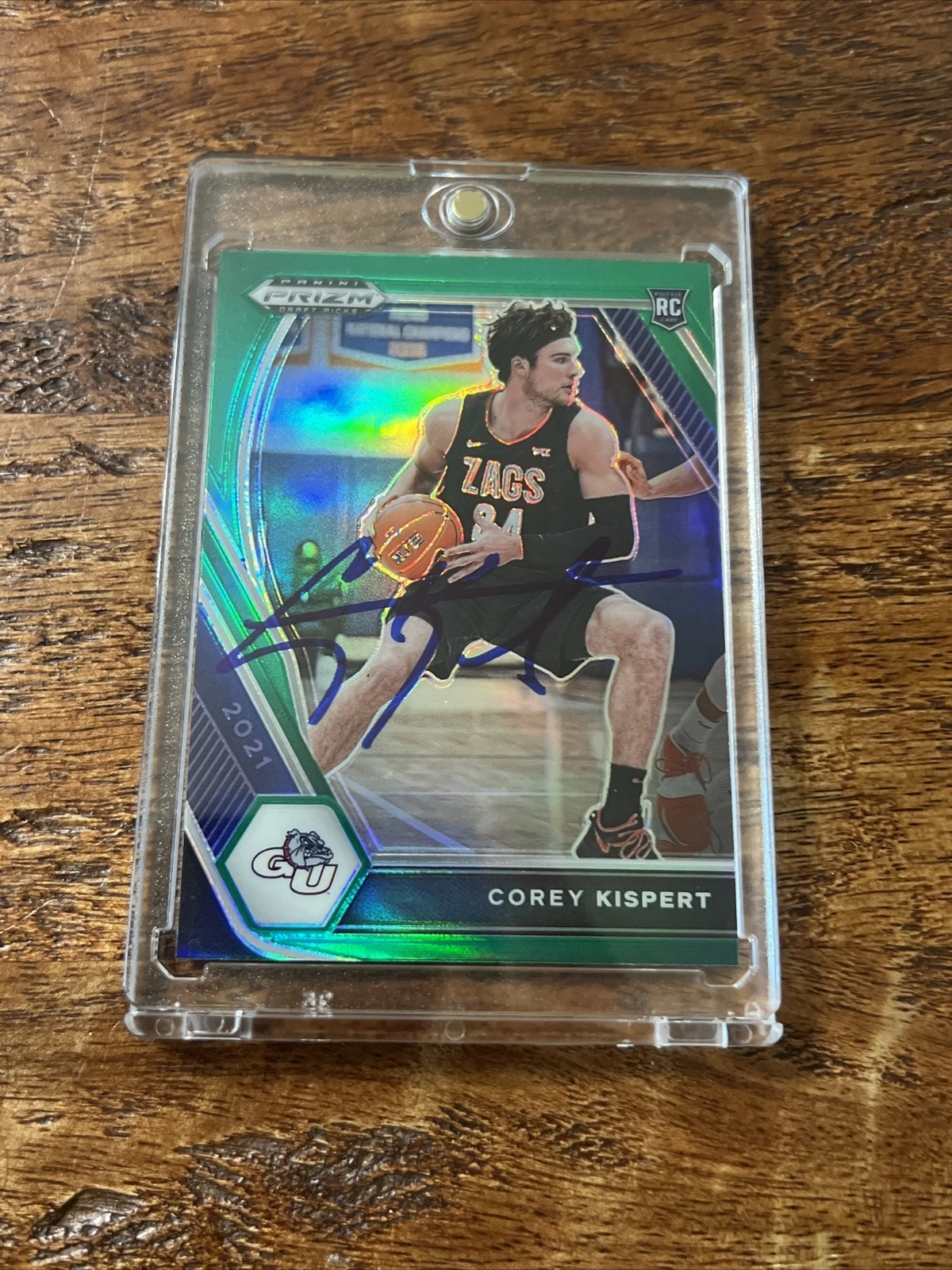 Corey Kispert IP Signed Prizm Rookie Card Psa Dna Autographed Wizards Gonzaga