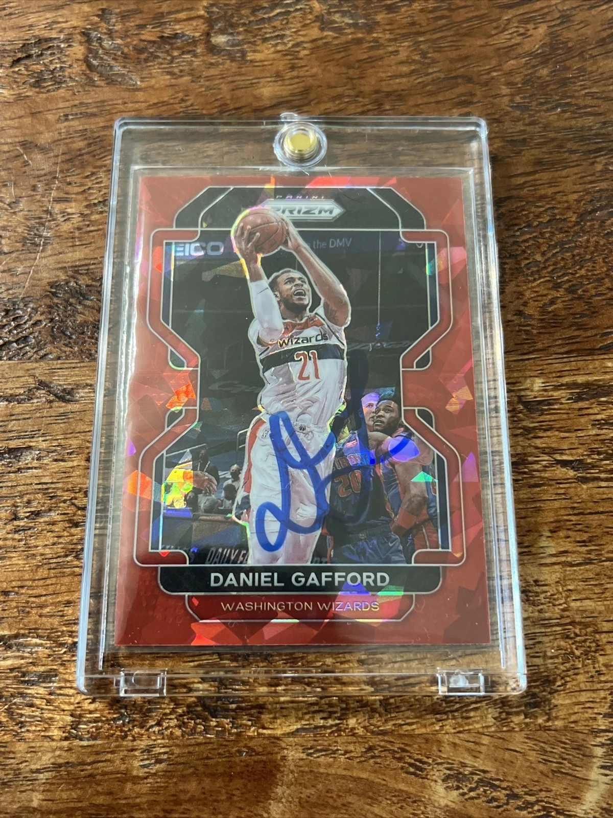 Daniel Gafford IP Signed Prizm Card Psa Dna Autographed Wizards
