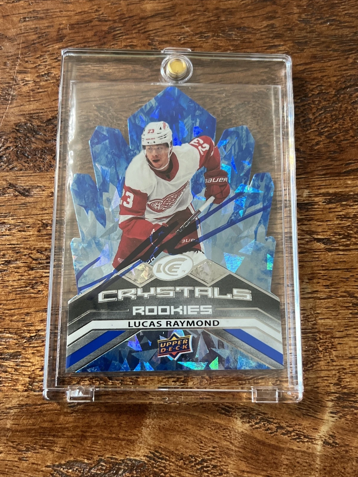 Lucas Raymond IP Signed Upper Deck Ice Card PSA DNA  Autographed Red Wings