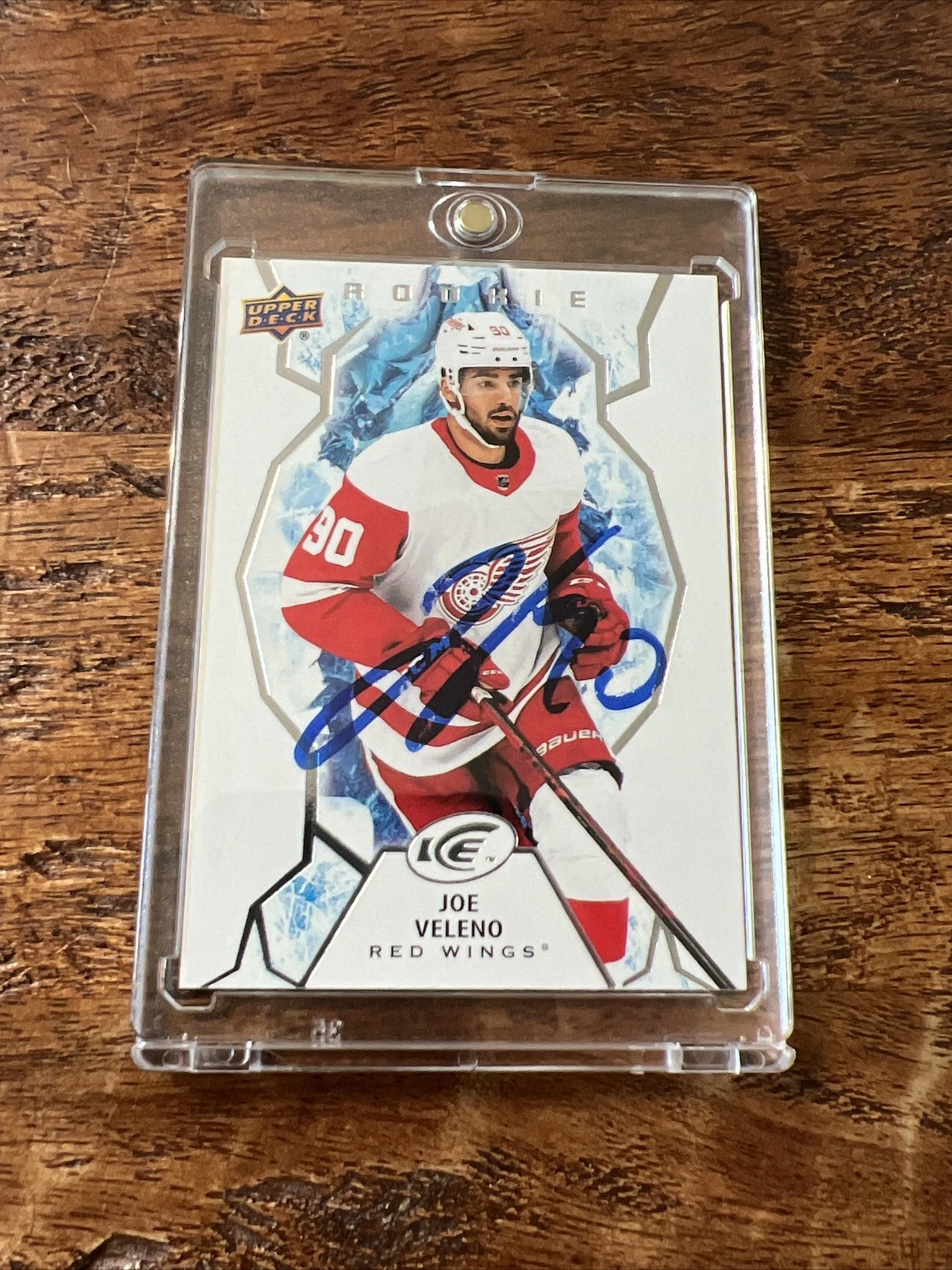 Joe Veleno IP Signed Upper Deck Ice Rookie Card PSA DNA  Autographed Red Wings