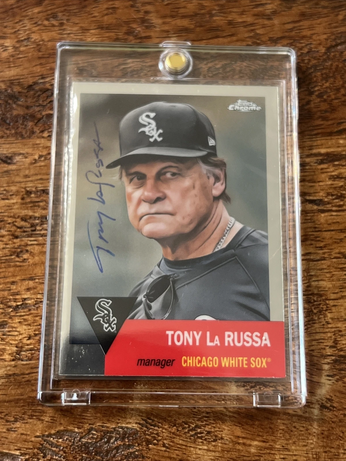 Tony LaRussa IP Signed Topps Chrome Card Psa Dna Autographed White Sox