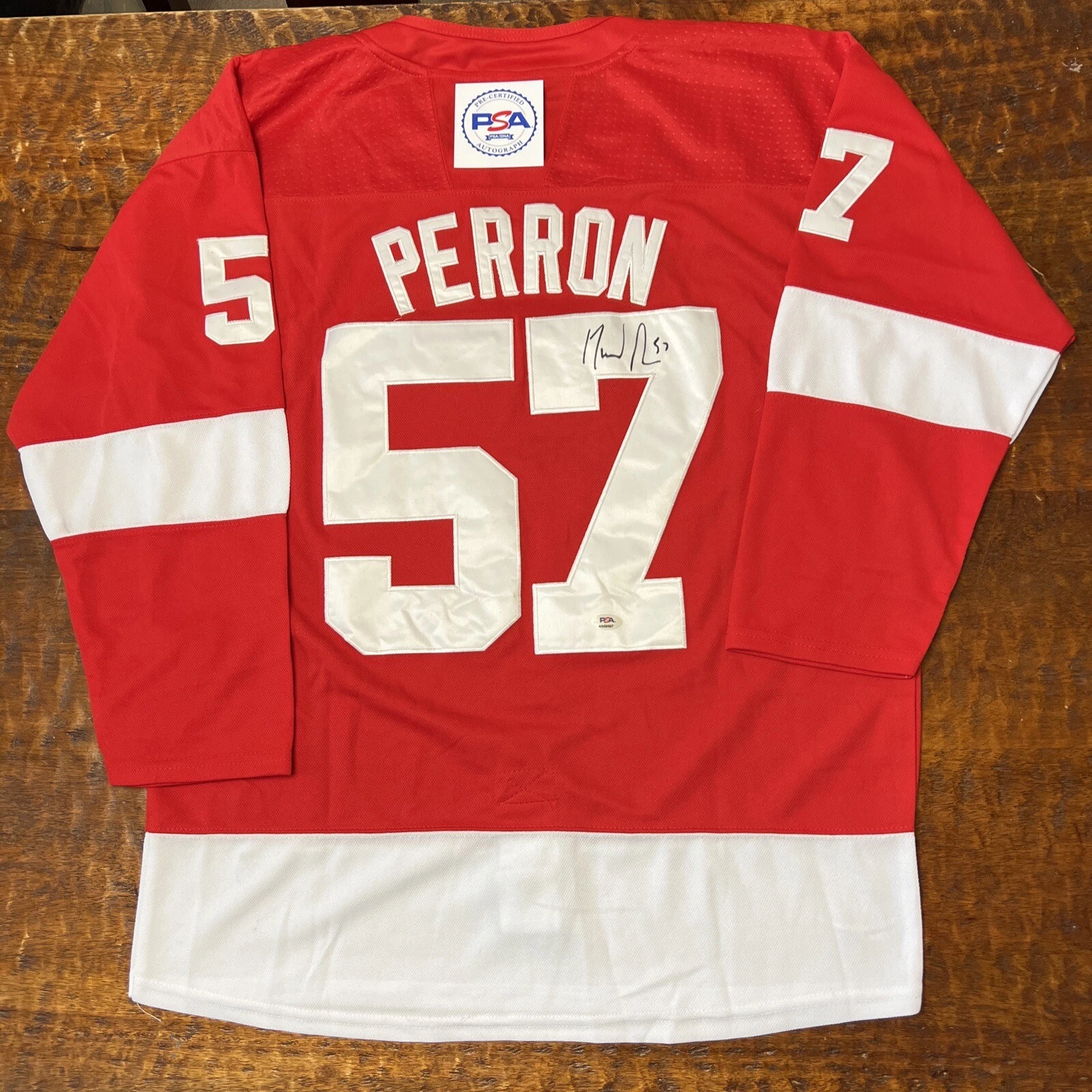 David Perron Signed Detroit Red Wings Jersey PSA DNA Autographed
