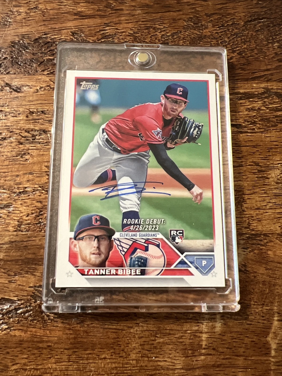 Tanner Bibee IP Signed Topps Rookie Card JSA Coa Autographed Guardians