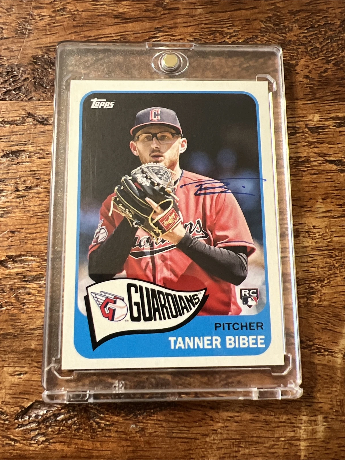 Tanner Bibee IP Signed Topps Archives Rookie Card JSA Coa Autographed Guardians