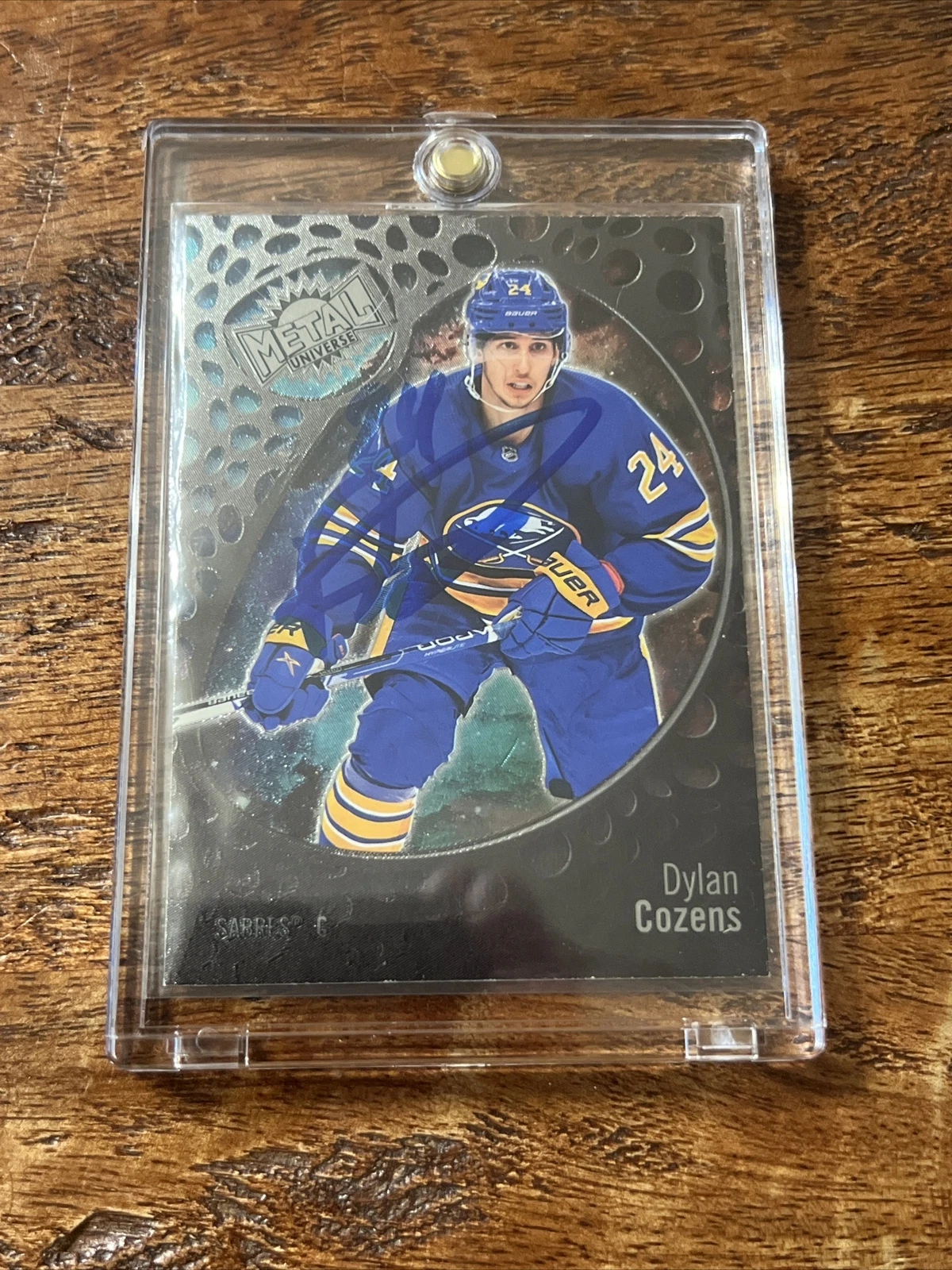 Dylan Cozens IP Signed Skybox Metal Card JSA Coa Autographed Sabres