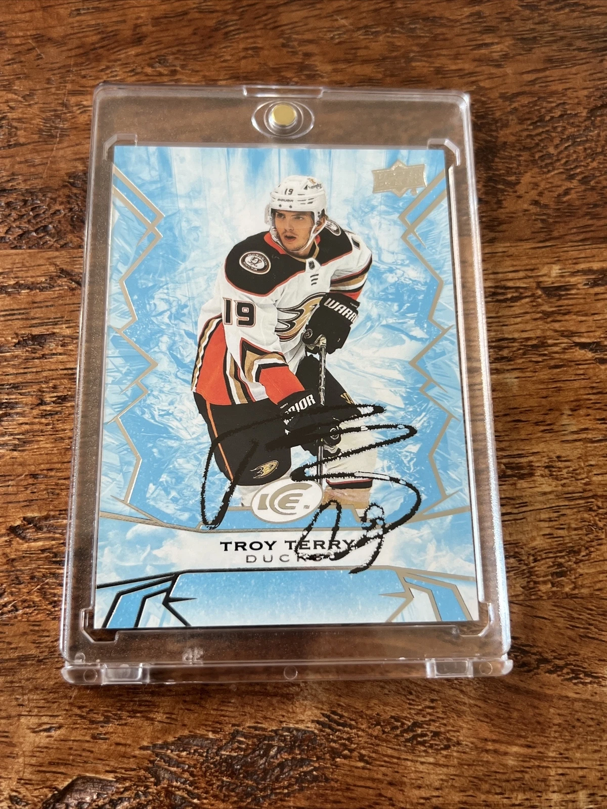 Troy Terry IP Signed Upper Deck Ice Card JSA Coa Ducks Autographed
