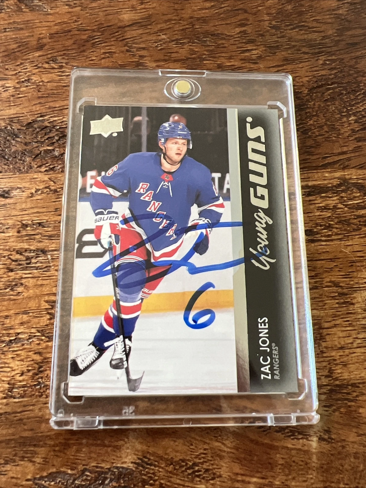 Zac Jones IP Signed Upper Deck Young Guns Card JSA Coa Autographed Rangers