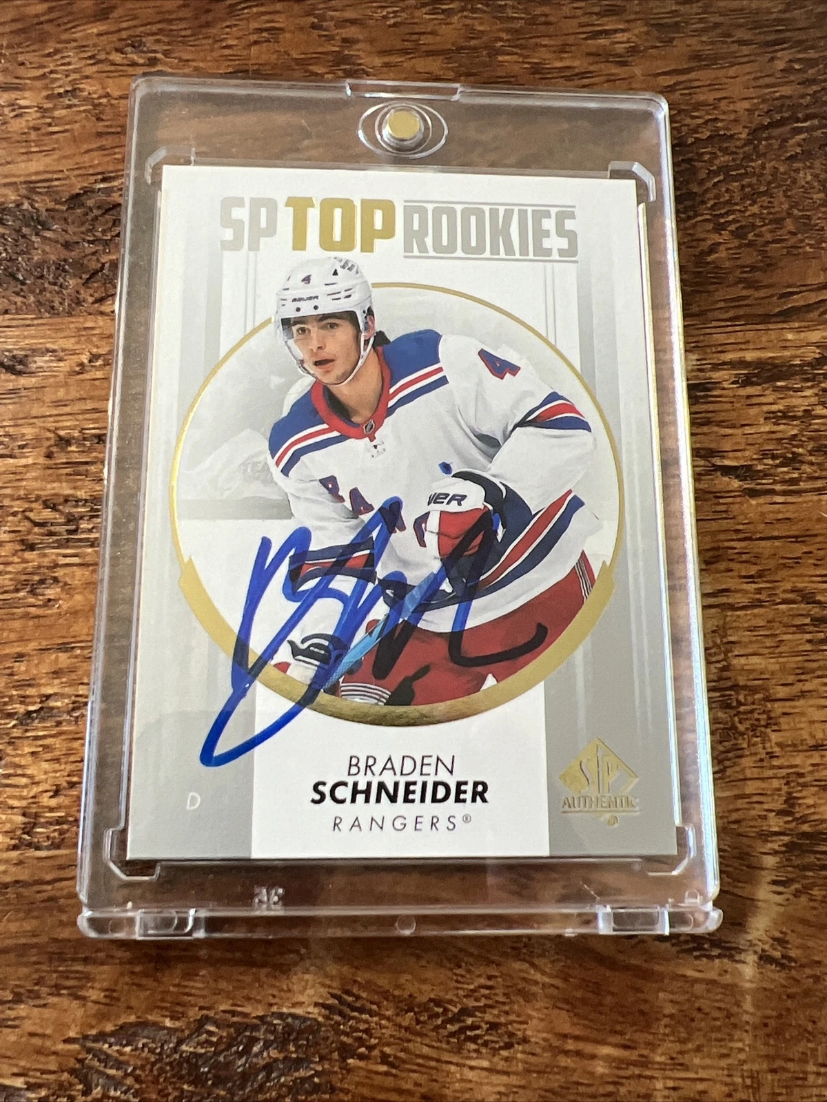 Braden Schneider IP Signed Upper Deck SP Rookie Card JSA Coa Autographed Rangers