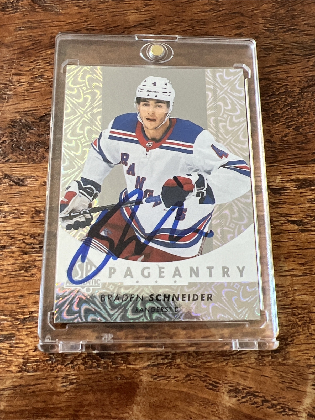 Braden Schneider IP Signed Upper Deck SP Card JSA Coa Autographed Rangers