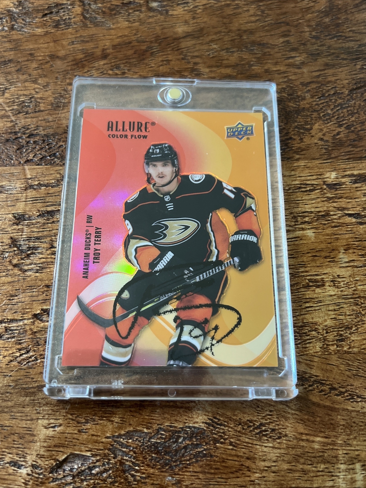 Troy Terry IP Signed Upper Deck Allure Card JSA Coa Ducks Autographed