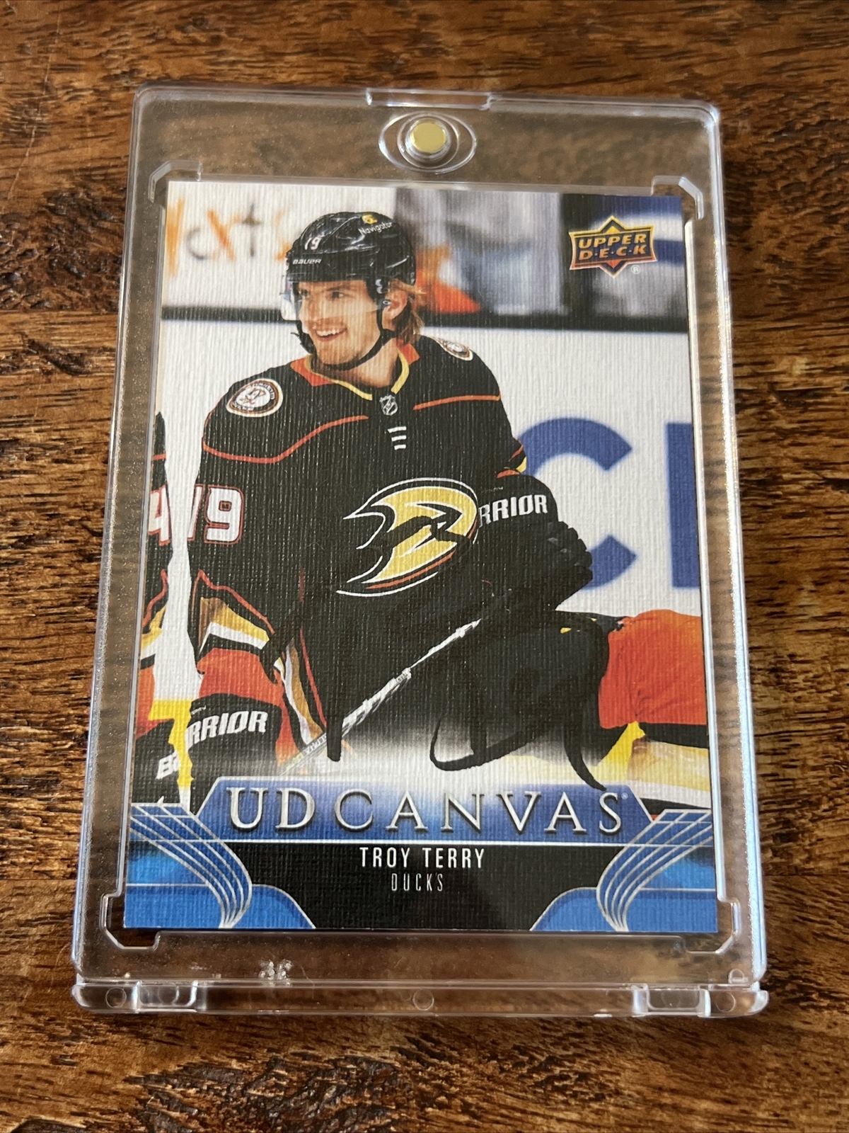 Troy Terry IP Signed Upper Deck Canvas Card JSA Coa Ducks Autographed