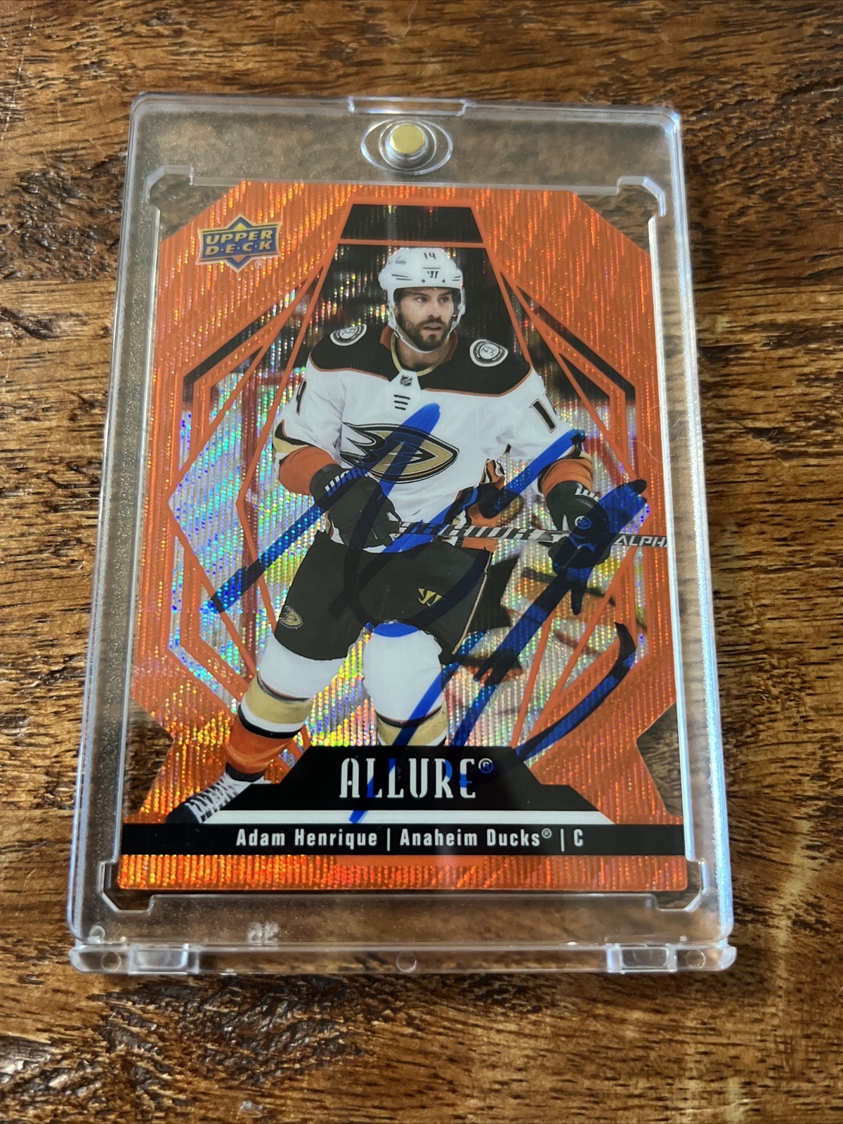 Adam Henrique IP Signed Upper Deck Allure Card JSA Coa Ducks Autographed