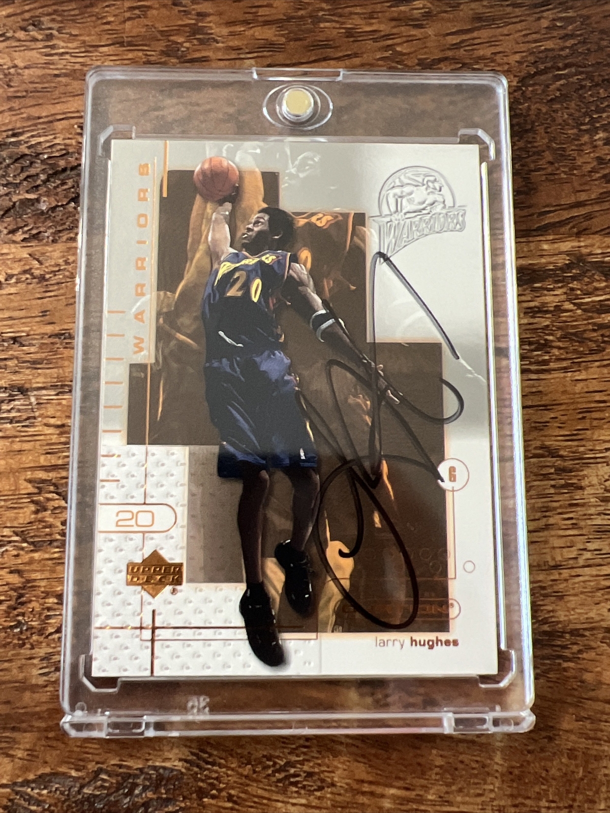 Larry Hughes IP Signed Upper Deck Card Psa Dna Autographed Warriors