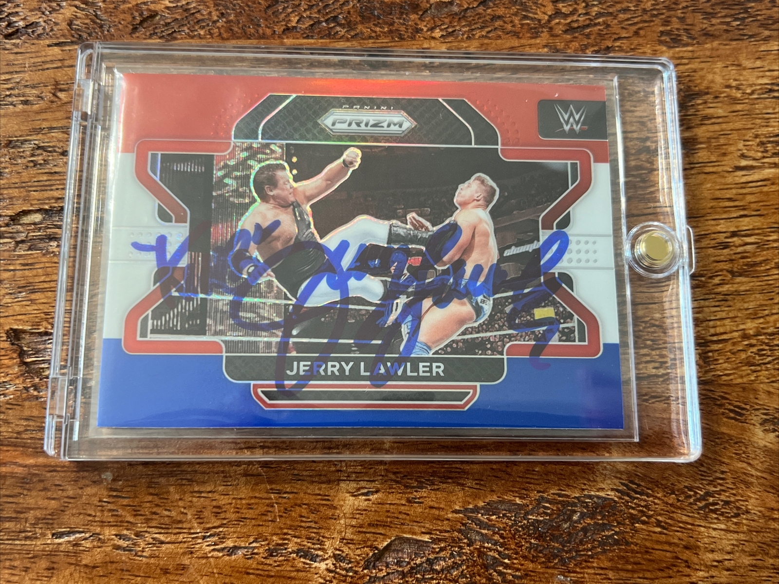 Jerry The King Lawler IP Signed Prizm Card Psa Dna Autographed WWF WWE