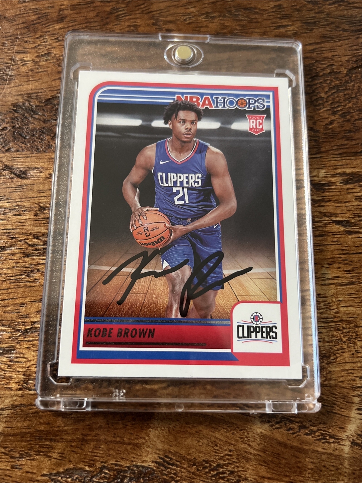 Kobe Brown IP Signed NBA Hoops Rookie Card Psa Dna Autographed Clippers