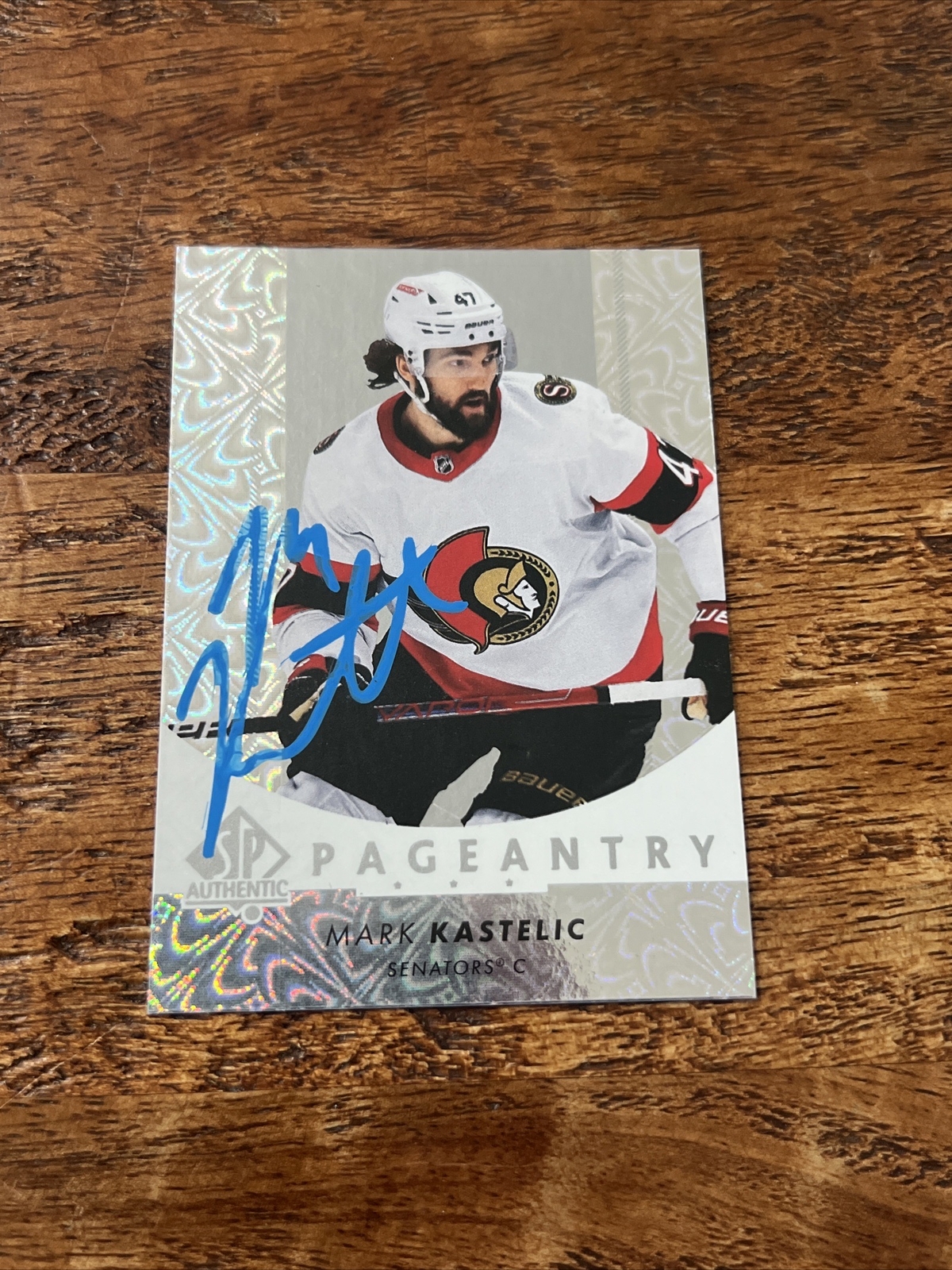 Mark Kastelic IP Signed 2022-23 SP Authentic Pageantry Rookie Card Senators Auto