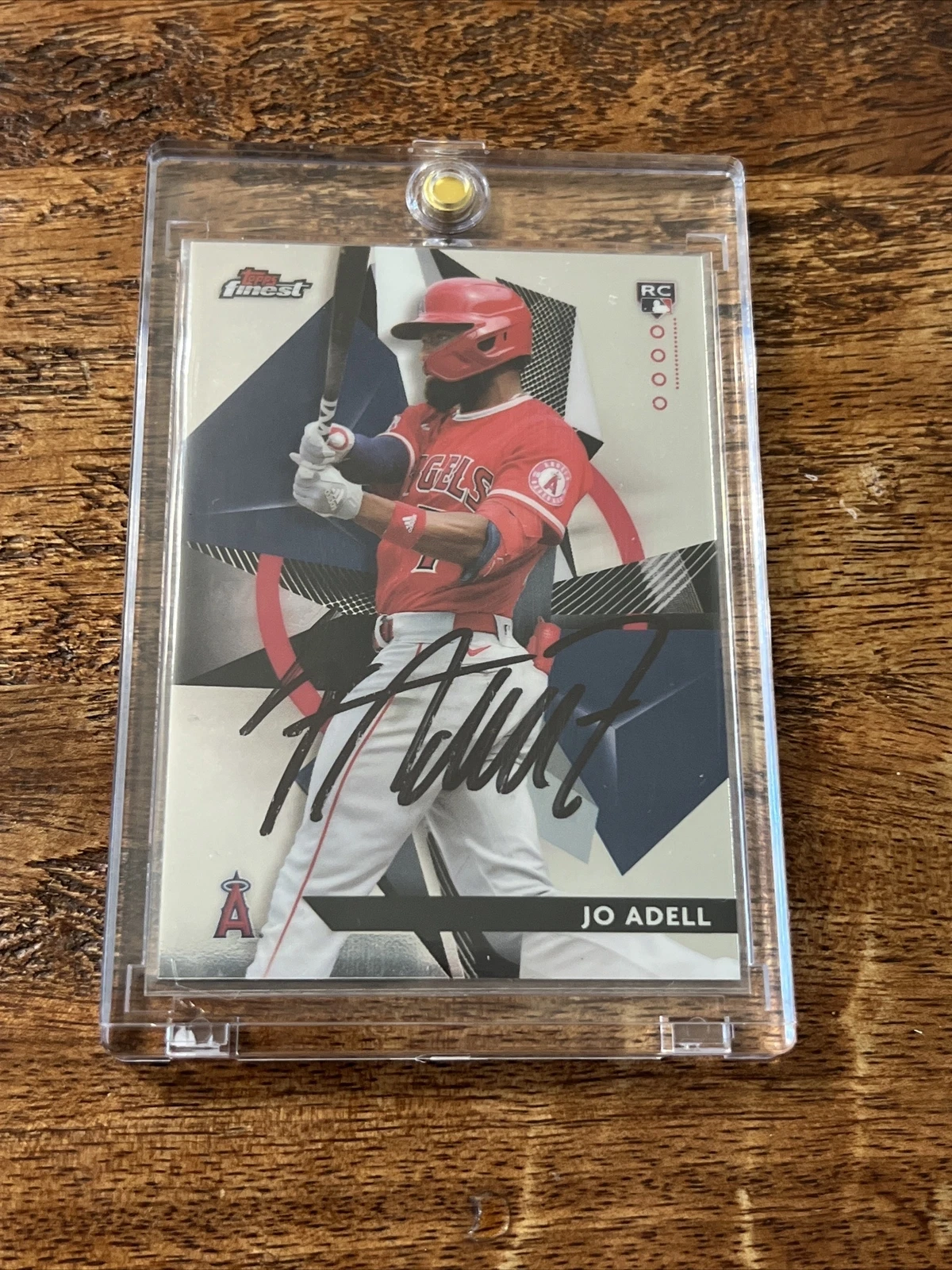 Jo Adell IP Signed Topps Finest Rookie Card Psa Dna Autographed Angels