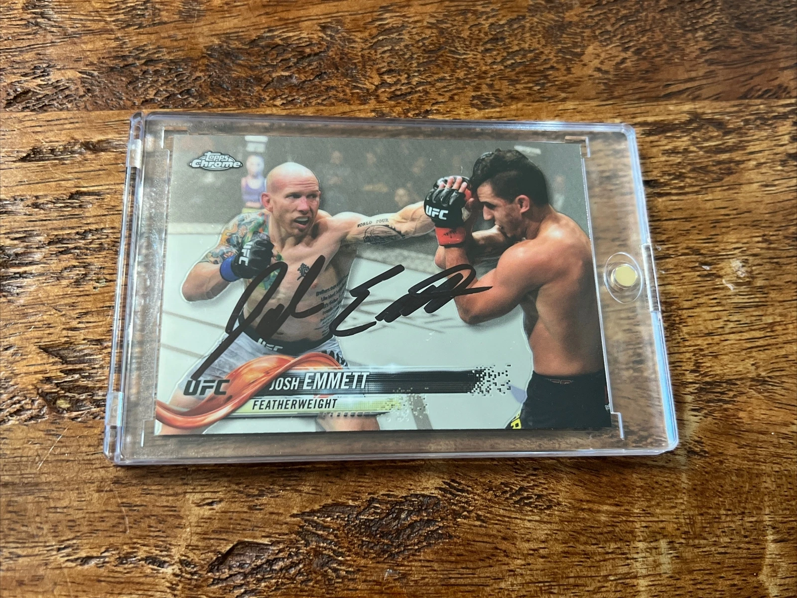 Josh Emmett IP Signed Topps Chrome Card Psa Dna Autographed UFC