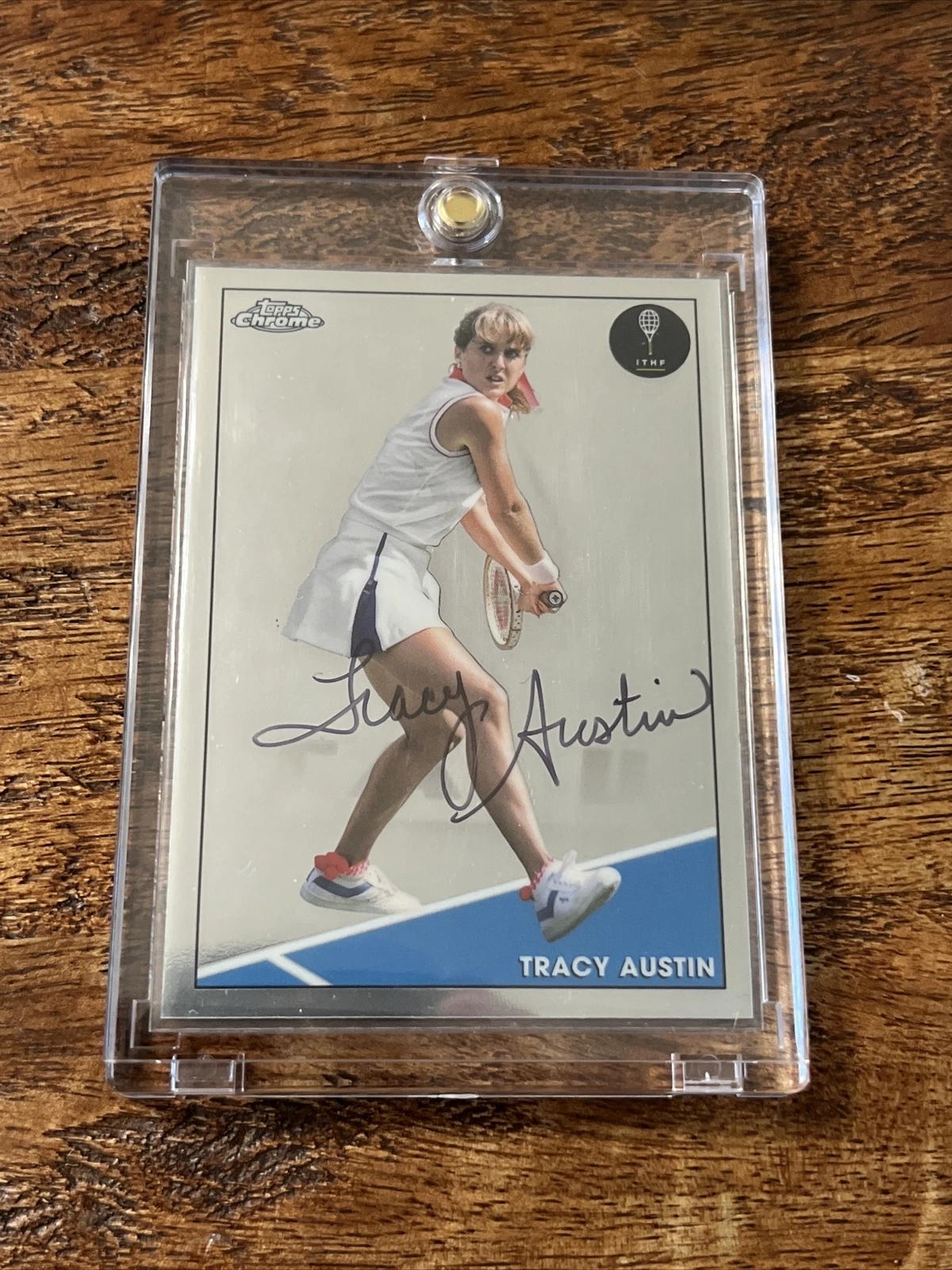 Tracy Austin IP Signed Topps Chrome Card Psa Dna Autographed Tennis