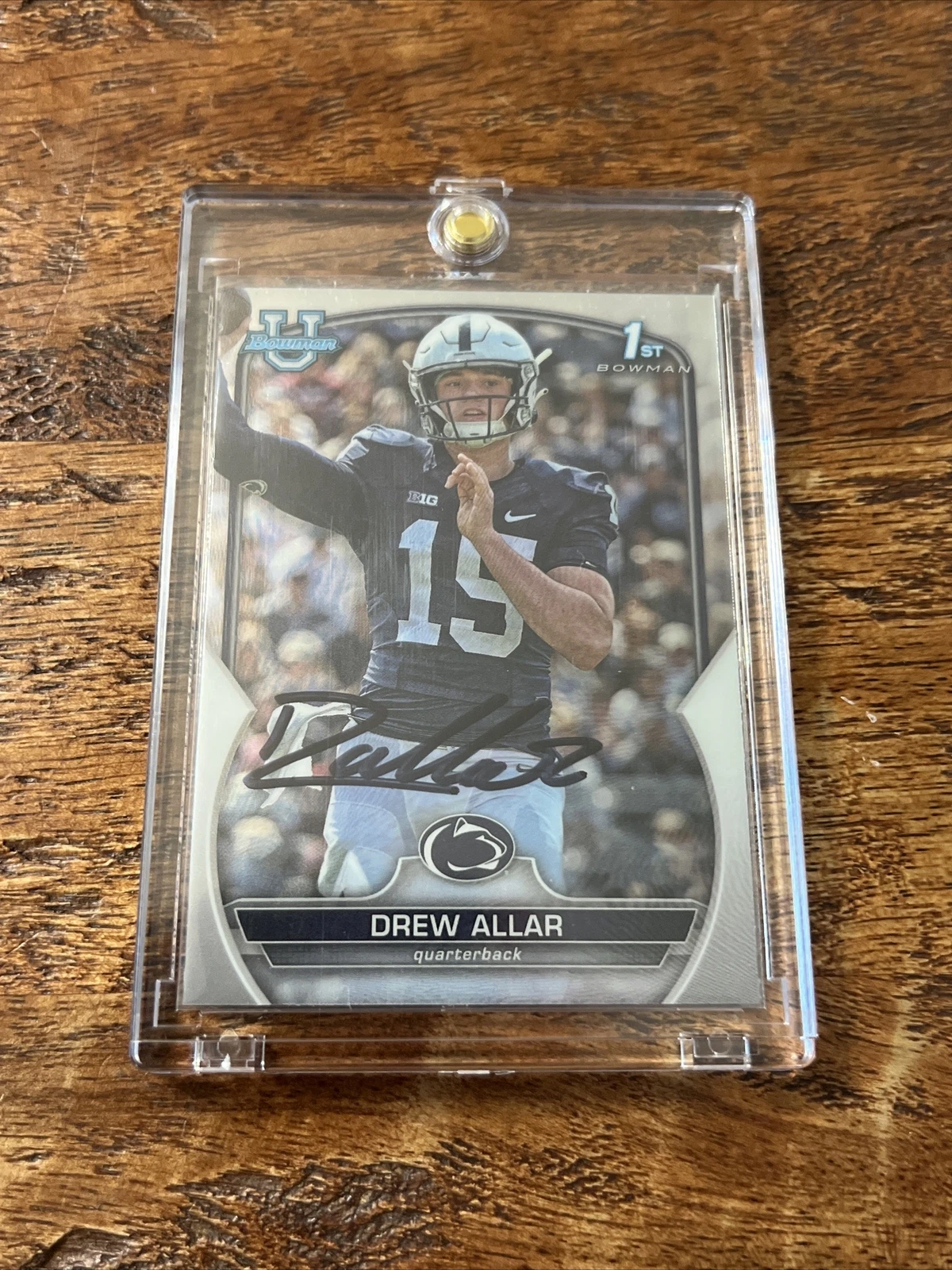 Drew Allar IP Signed 1st Bowman U Card PSA DNA Penn State Football Autographed
