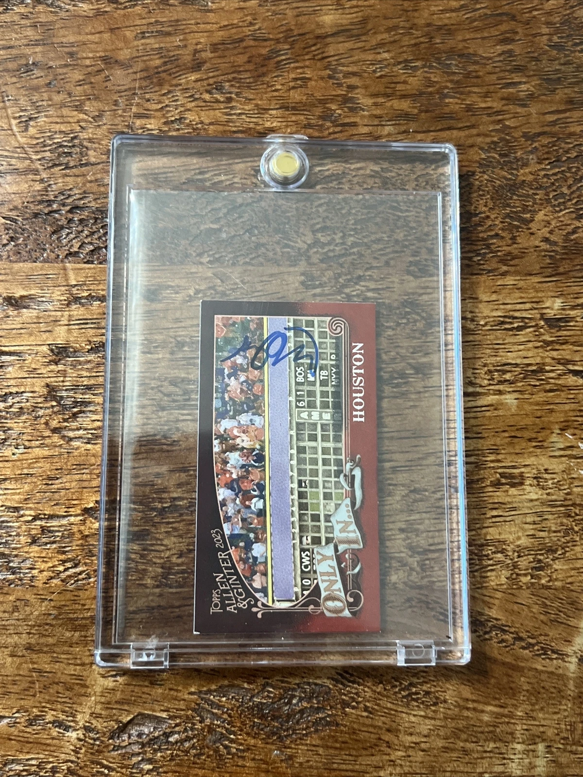 Gary Pettis IP Signed Allen & Ginter Mini Card Psa Dna Autographed Astros