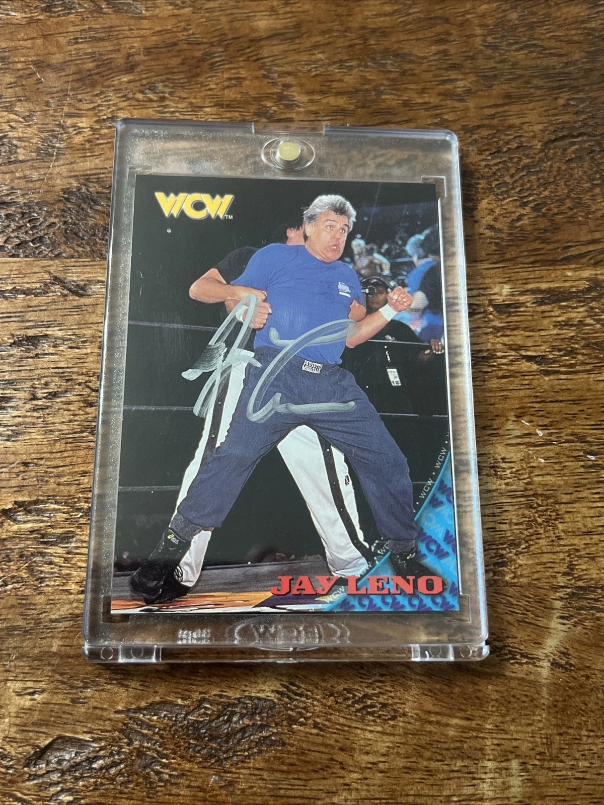 Jay Leno IP Signed Topps WCW Card Psa Dna Autographed The Tonight Show