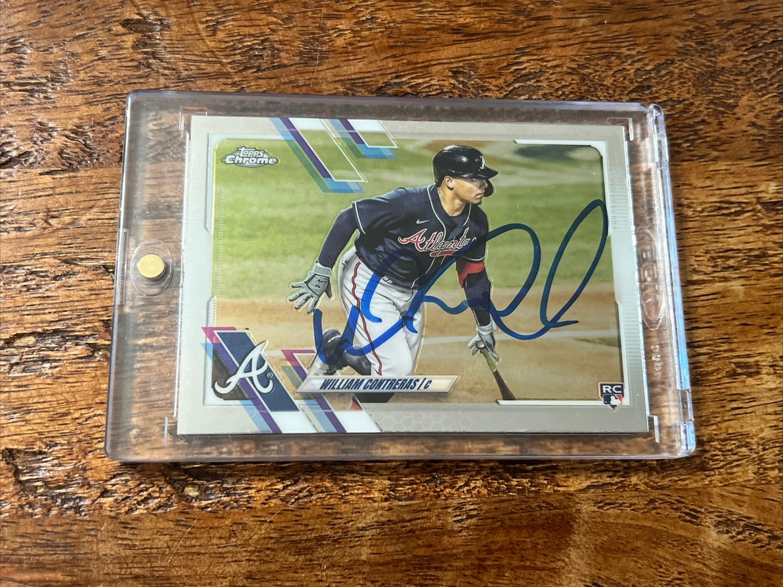 William Contreras IP Signed Topps Chrome Rookie Card Psa Dna Autographed Braves