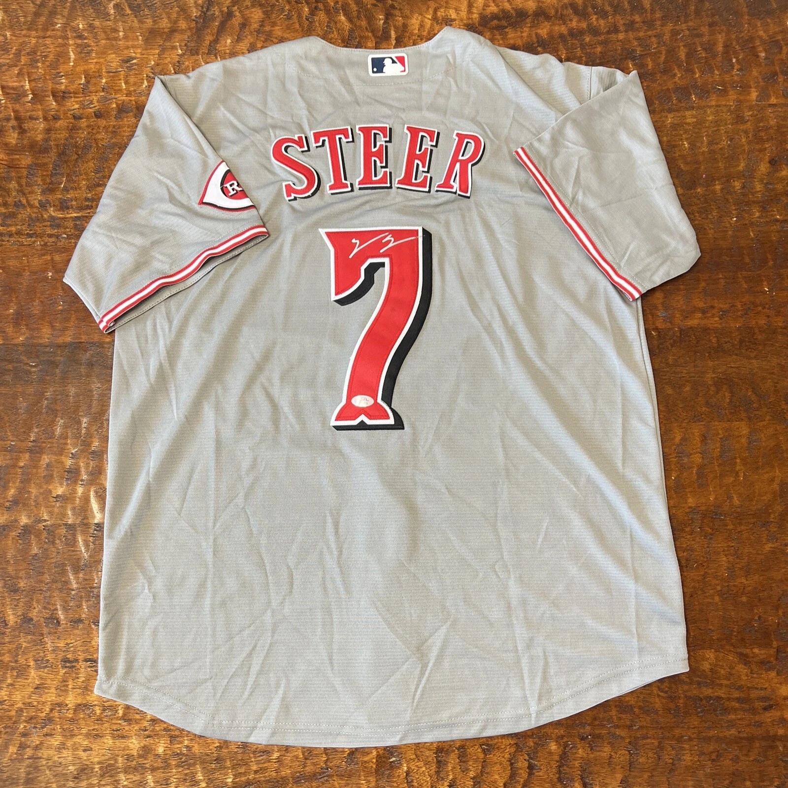 Spencer Steer Signed Cincinnati Reds Jersey PSA DNA Autographed
