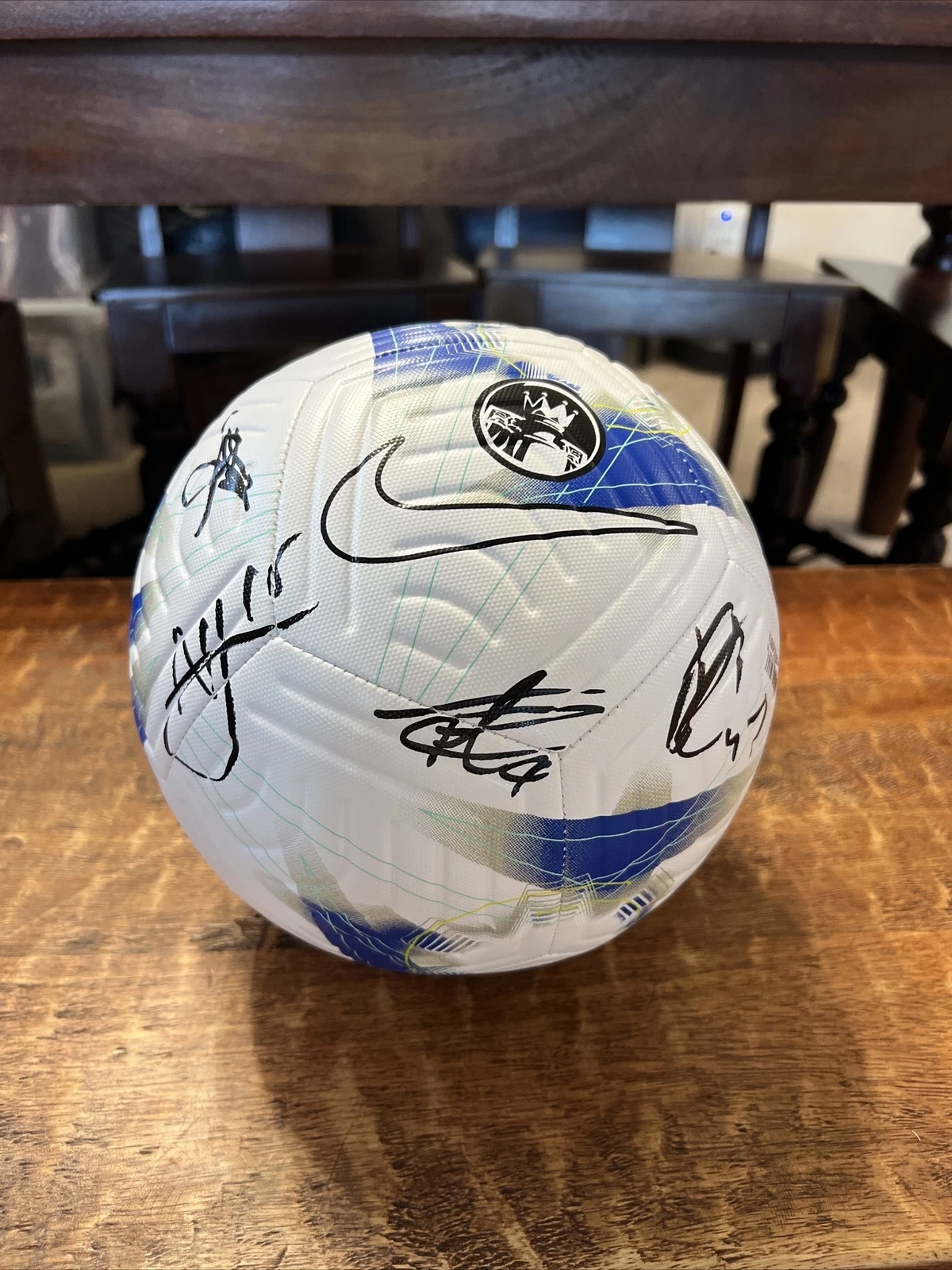 Tosin Adarabioyo Nicolas Jackson Signed Nike Soccer Ball JSA Coa Chelsea FC