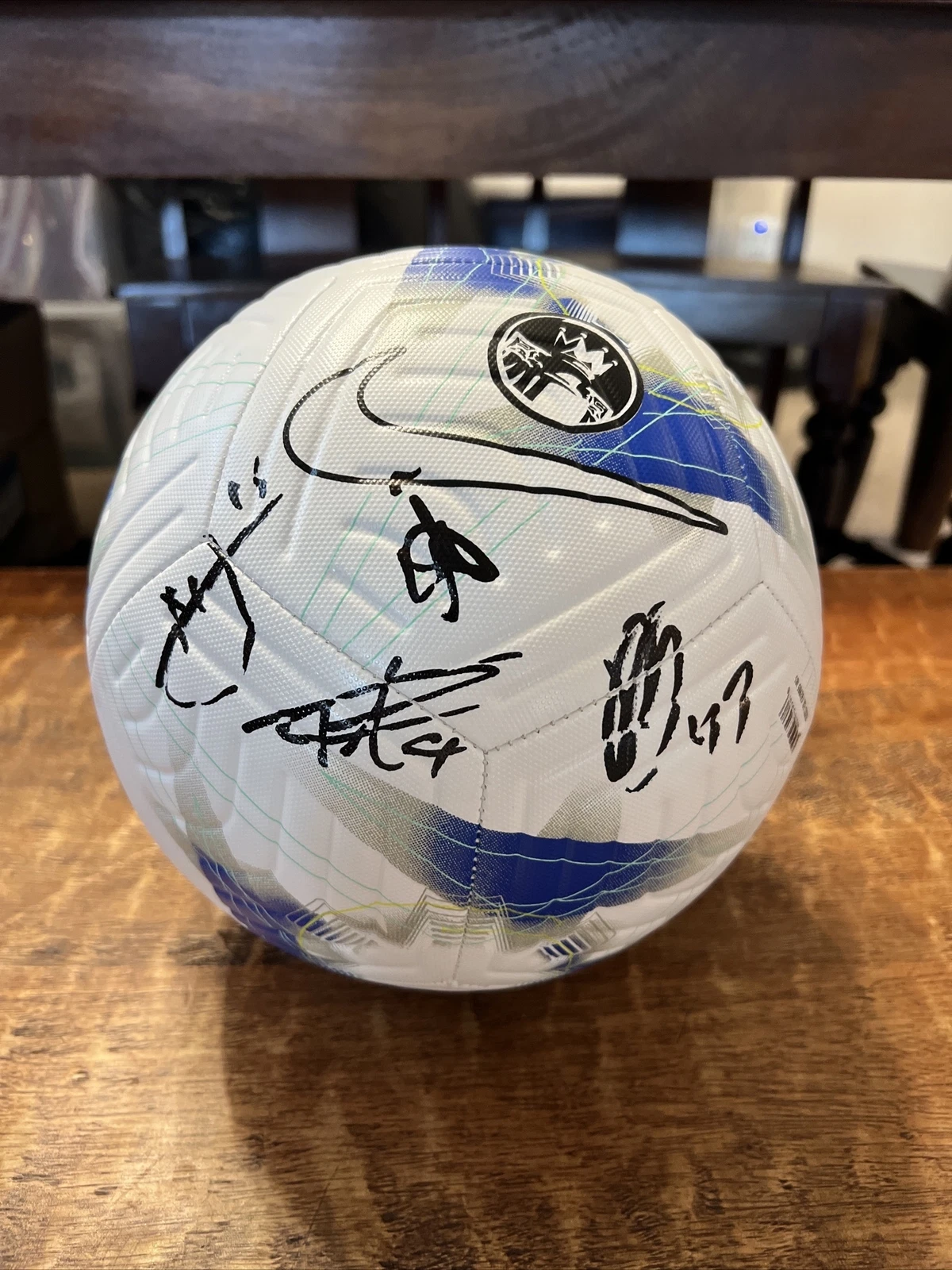 Tosin Adarabioyo Nicolas Jackson Signed Nike Soccer Ball JSA Coa Chelsea FC