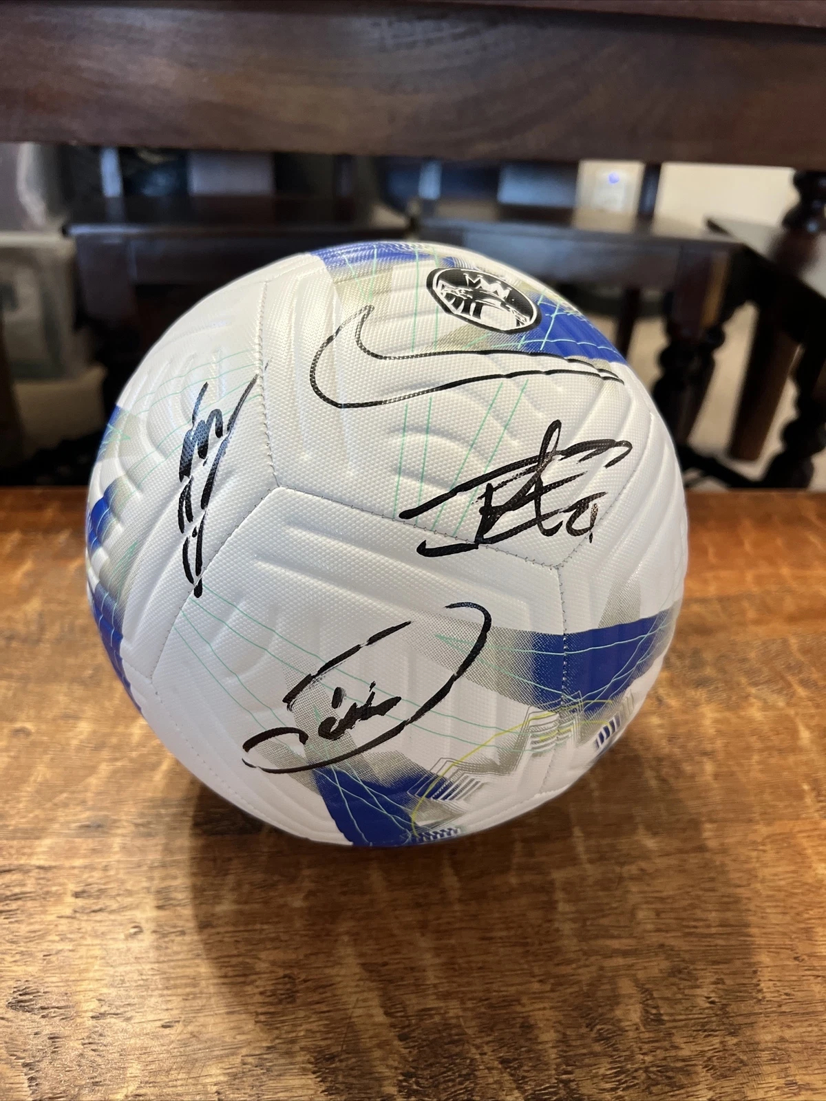 Raheem Sterling Mykhailo Mudryk Signed Nike Soccer Ball JSA Coa Chelsea FC
