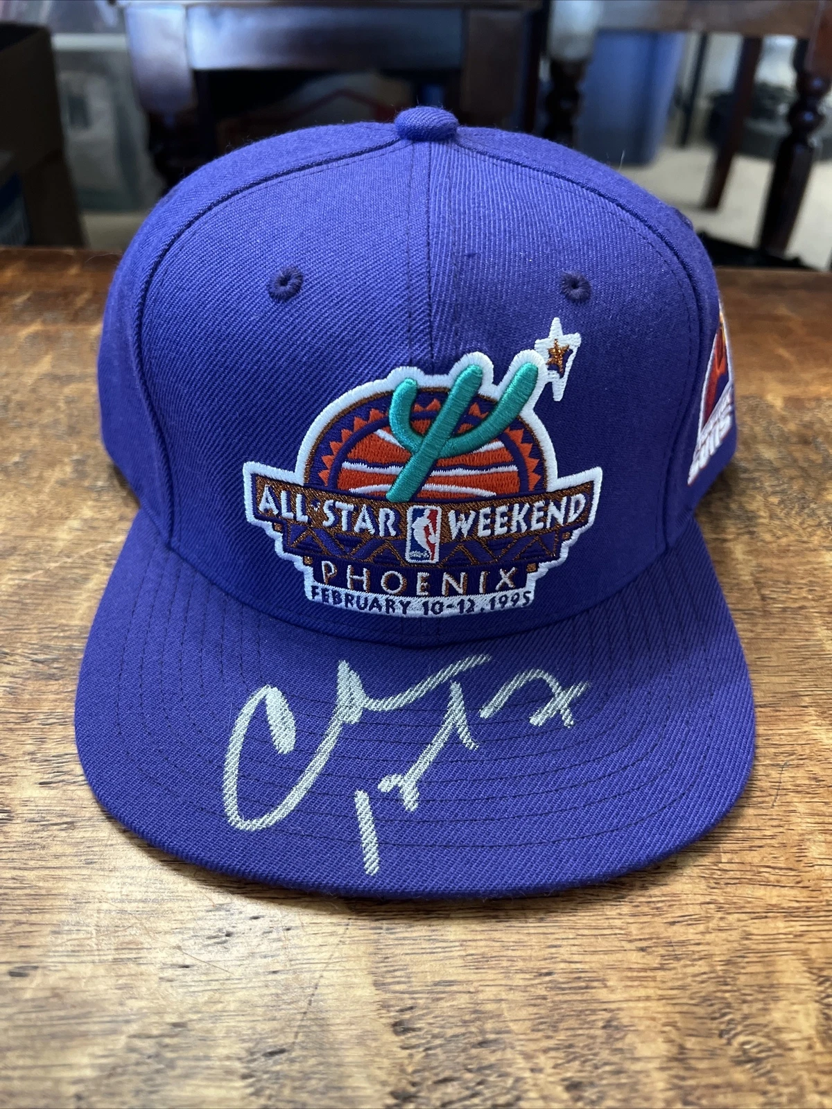 Charles Barkley Signed 1995 NBA All Star Hat JSA Coa Autographed Phoenix Suns