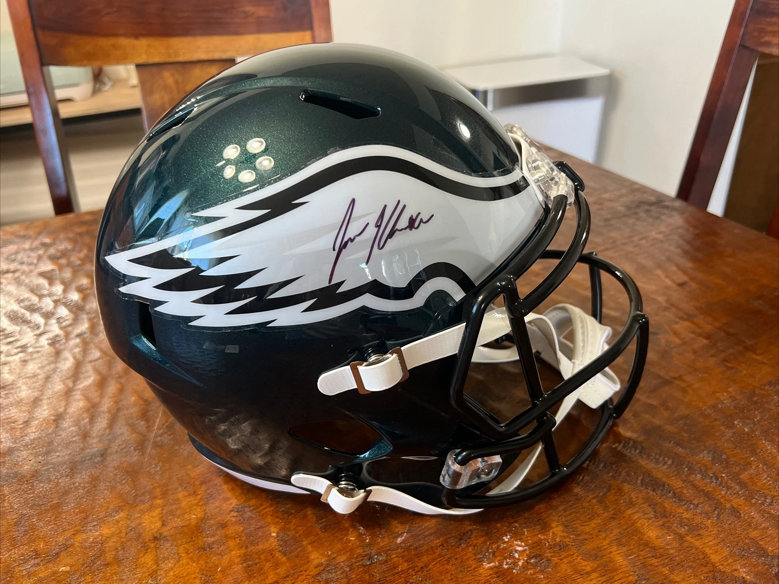 Jason Kelce Signed Philadelphia Eagles Full Size Helmet JSA Coa Autographed