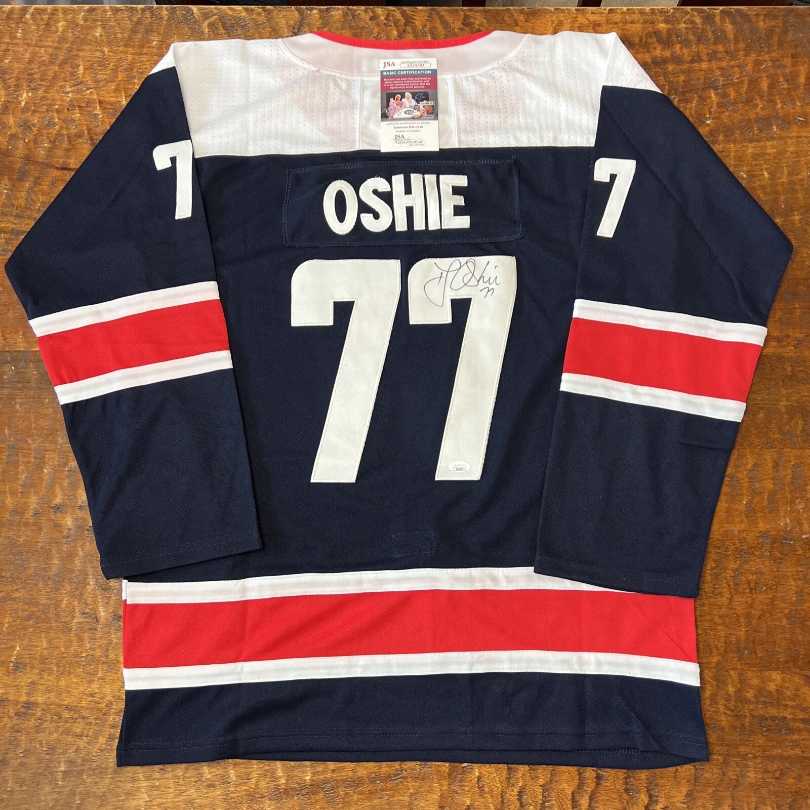 TJ Oshie Signed Washington Capitals Jersey JSA Coa Autographed