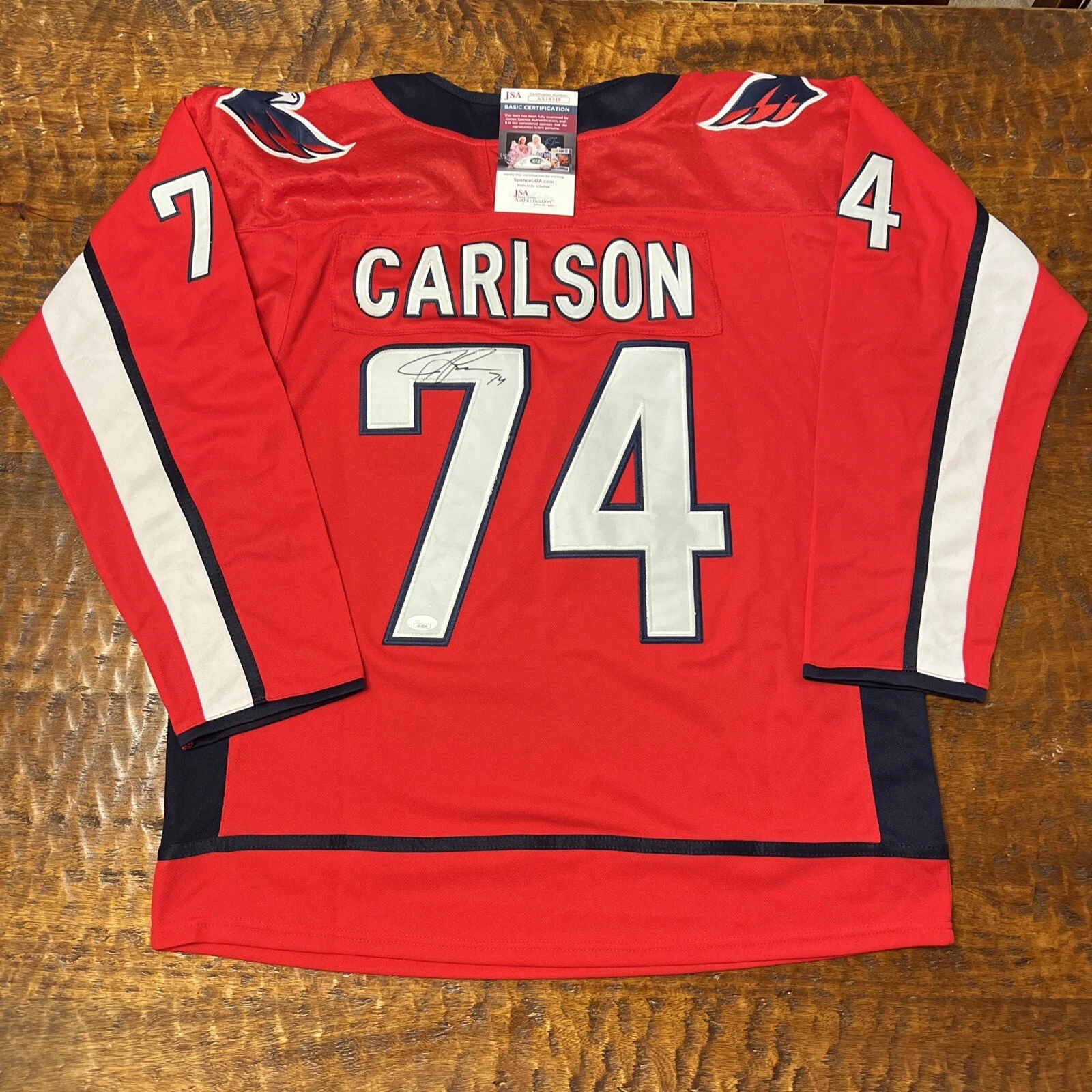 John Carlson Signed Washington Capitals Jersey JSA Coa Autographed