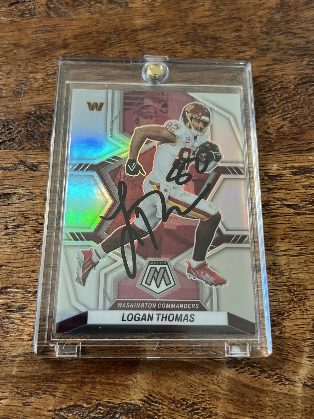 Logan Thomas IP Signed Panini Mosaic Card JSA Coa Commanders Autographed