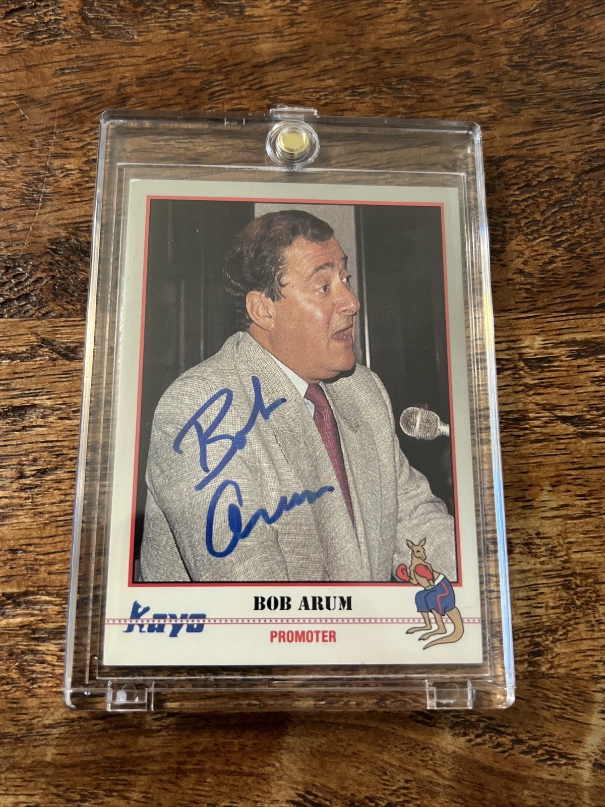Bob Arum IP Signed Kayo Boxing Card JSA Coa Top Rank Autographed