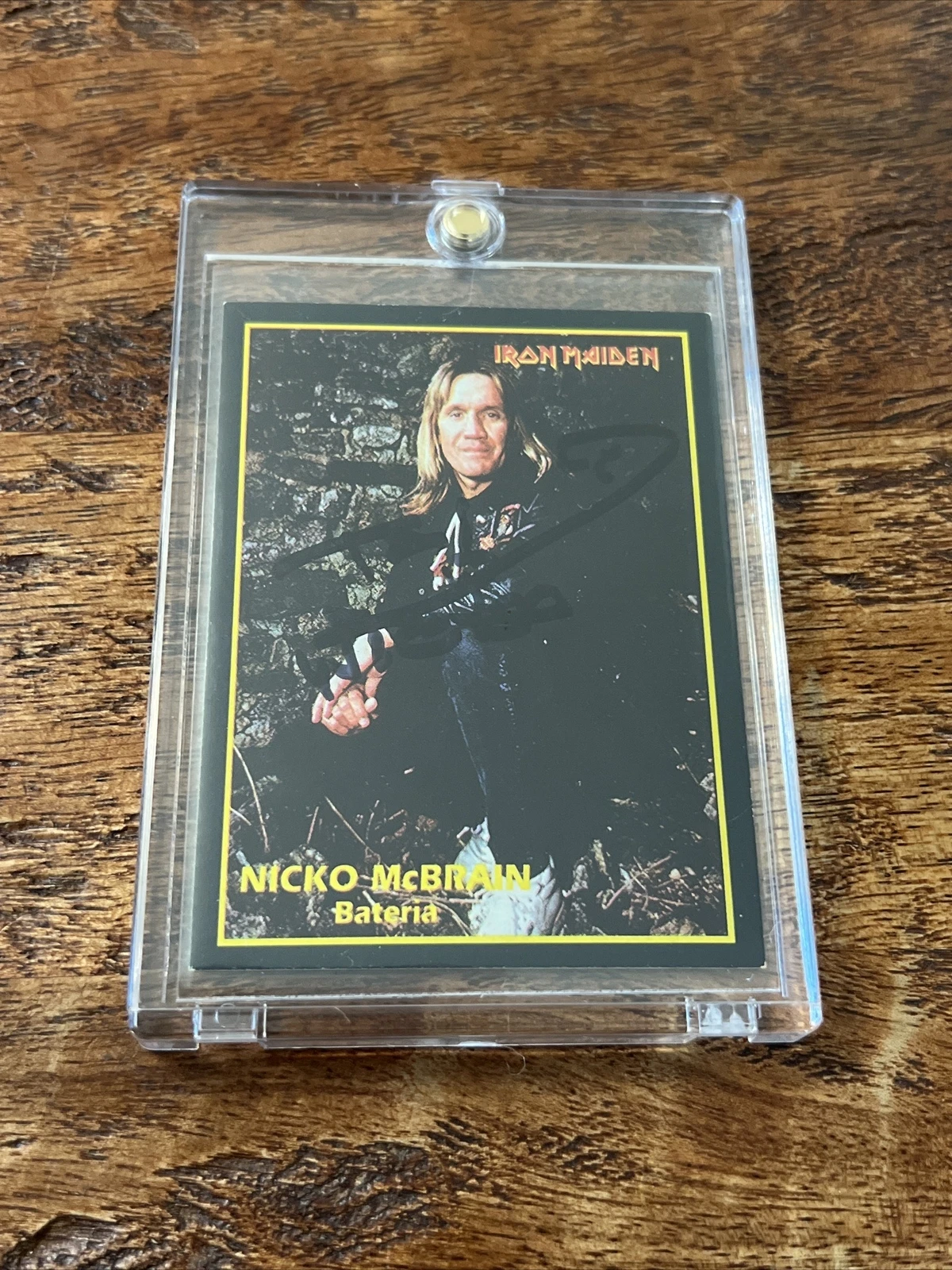 Nicko McBrain IP Signed International Rock Card JSA Coa Iron Maiden Autographed