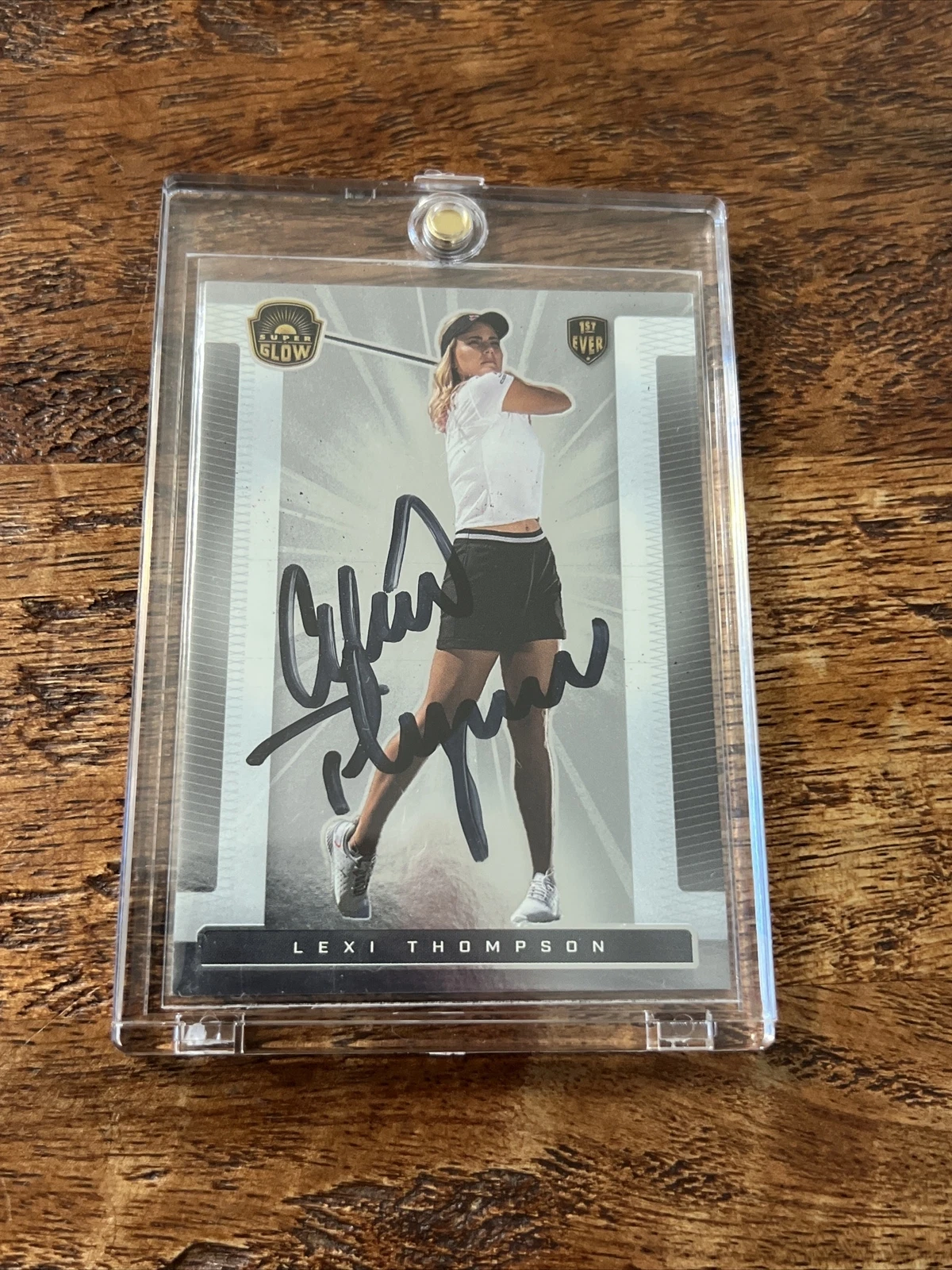 Lexi Thompson IP Signed Super Glow 1st Ever Card JSA Coa Autographed Golf LPGA