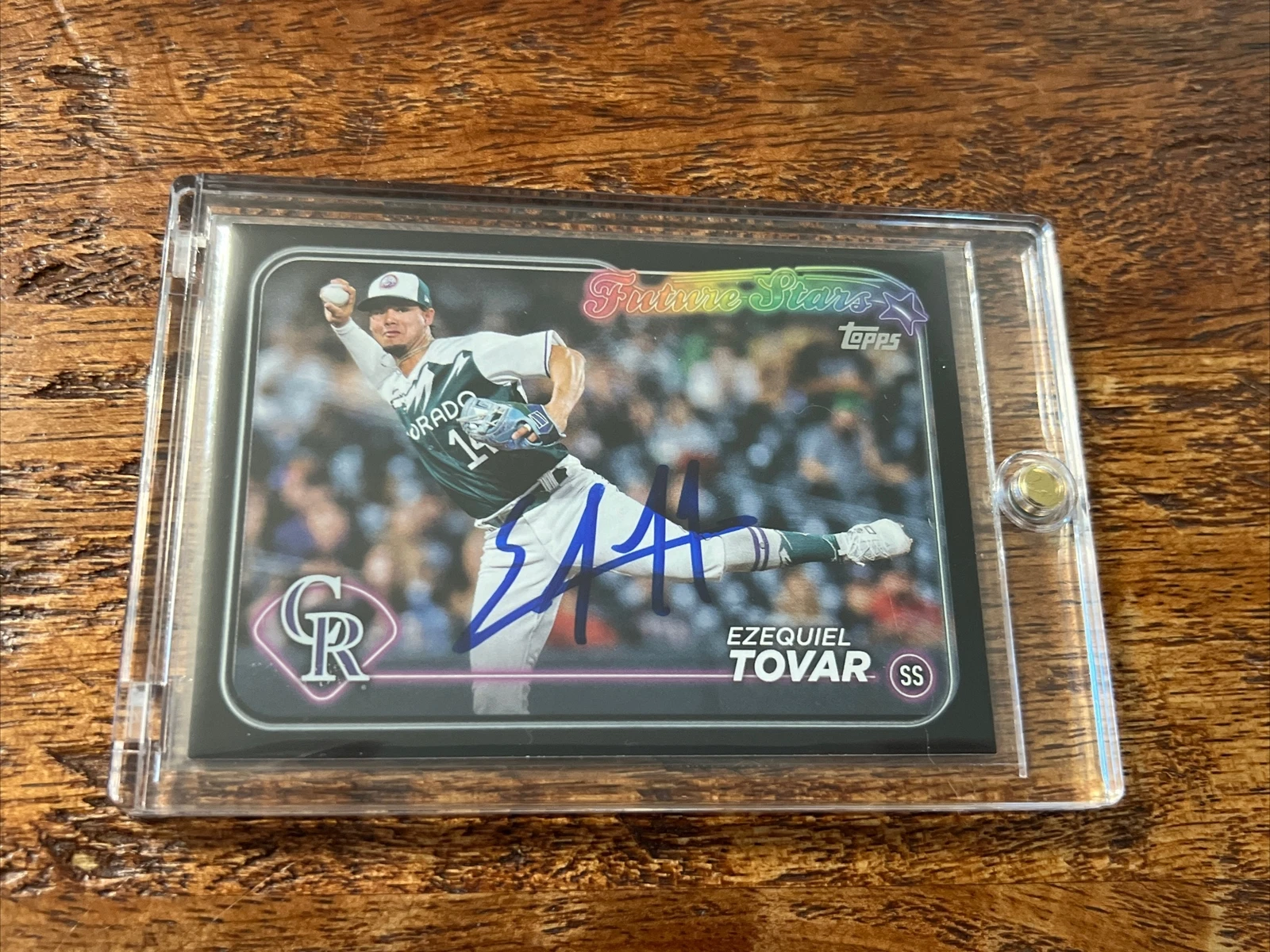 Ezequiel Tovar IP Signed Topps Black Boarder Card JSA Coa Rockies Autographed