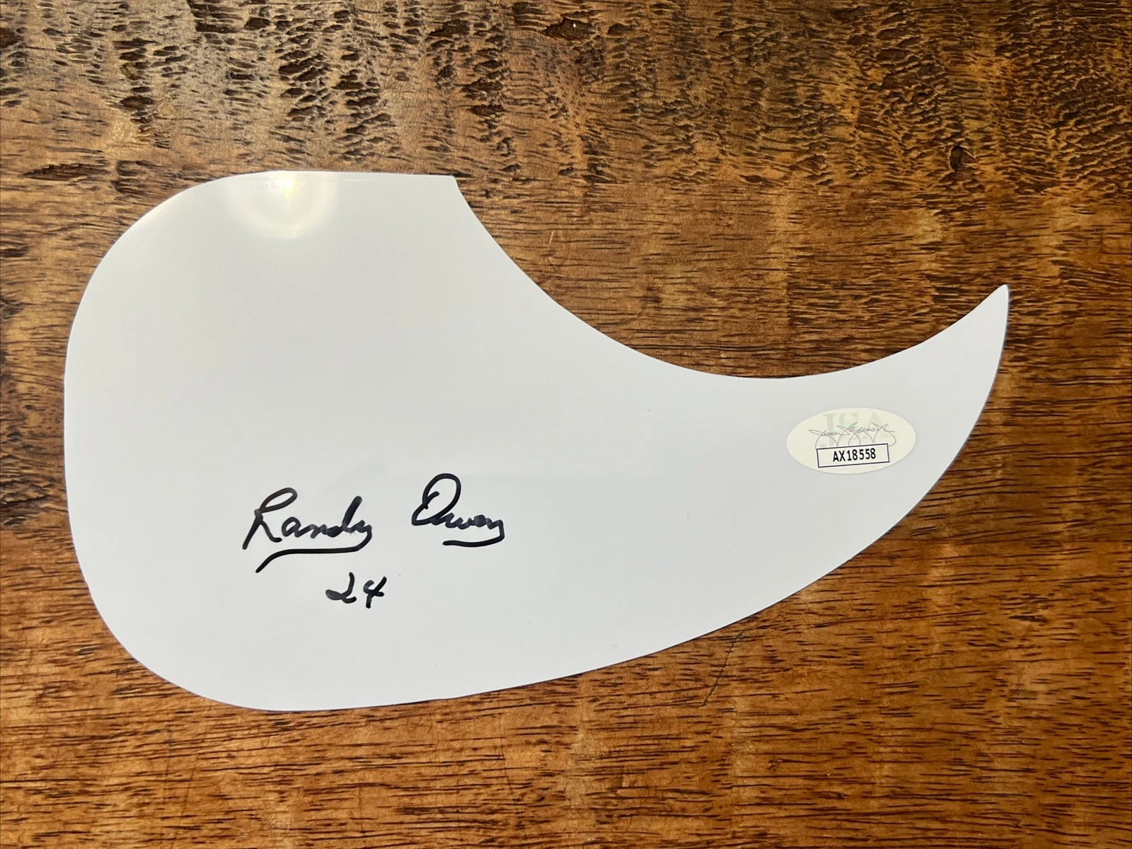 Randy Owen Signed Guitar Pick Guard JSA Coa Autographed Alabama