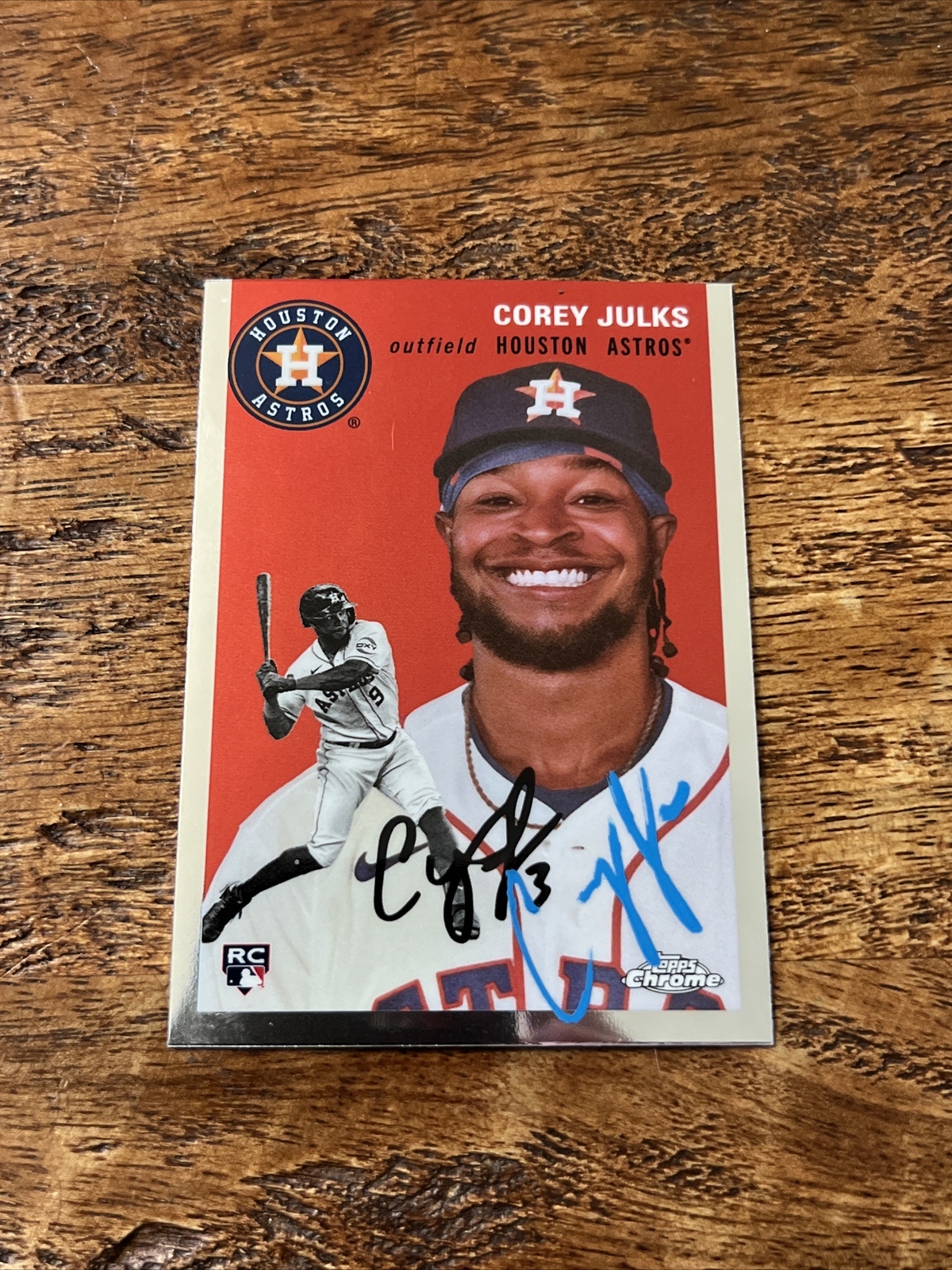 Corey Julks IP Signed 2023 Topps Chrome Platinum Rookie Card Astros Autographed