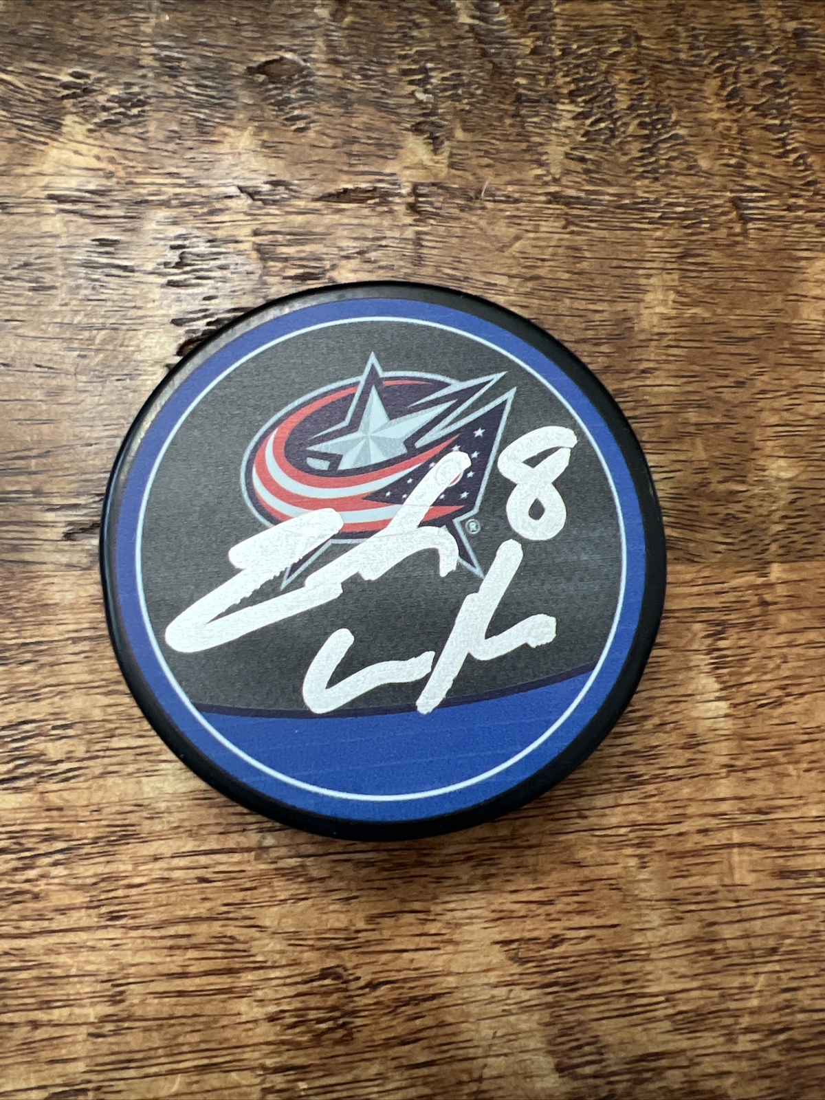Zach Werenski Signed Columbus Blue Jackets Puck JSA Coa Autographed