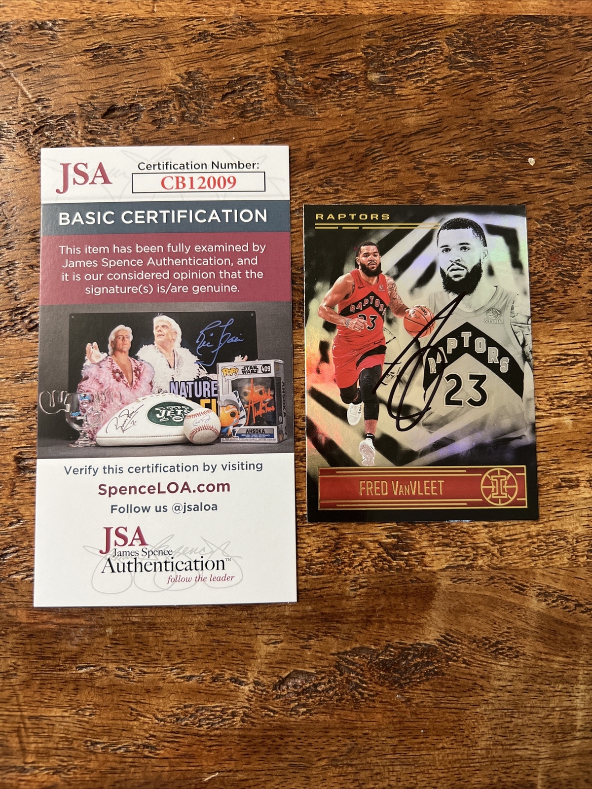 Fred VanVleet IP Signed Panini Illusions Card JSA Coa Autographed Raptors