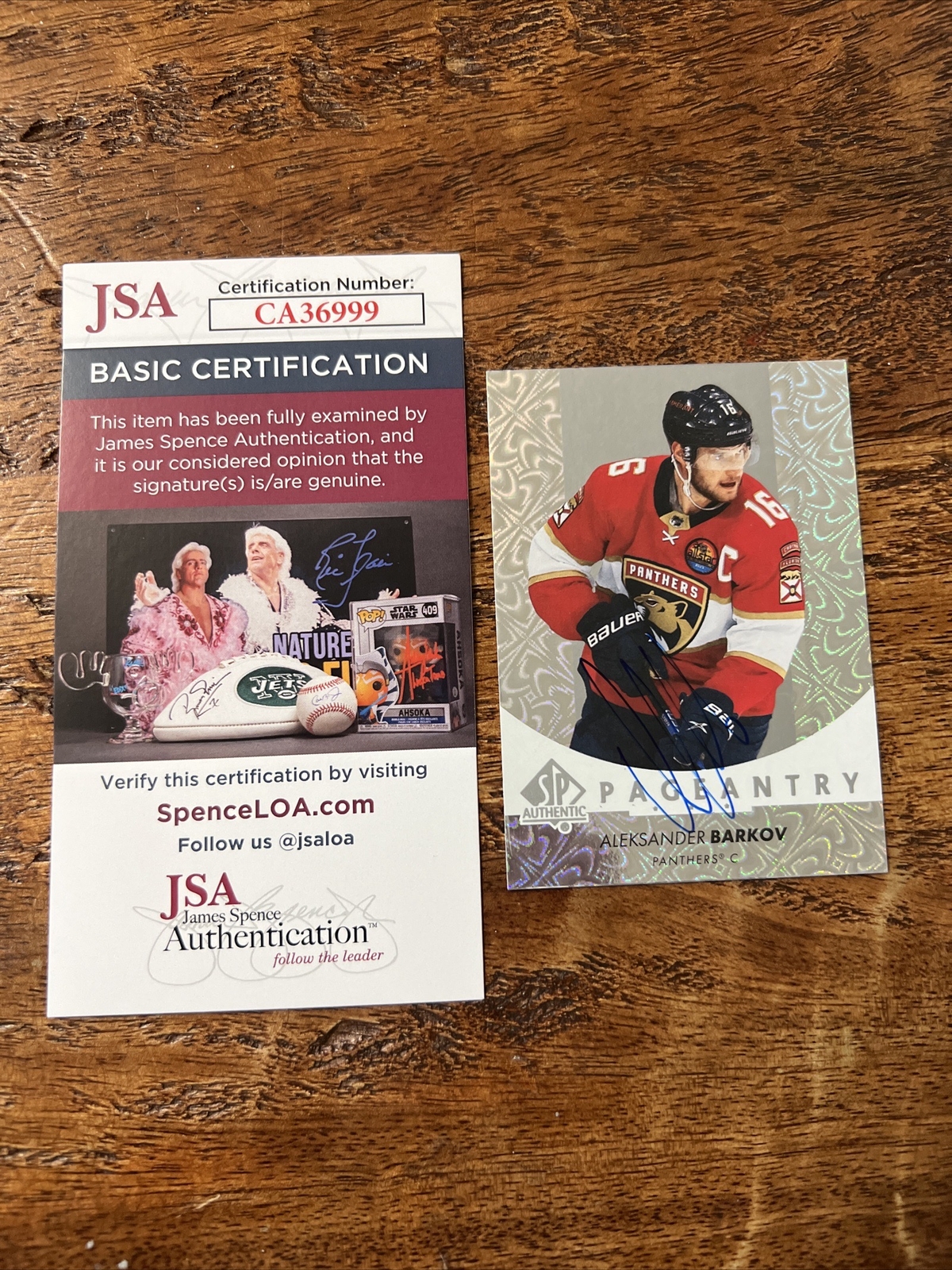 Aleksander Barkov IP Signed UD SP Authentic Card JSA Coa Panthers Autographed